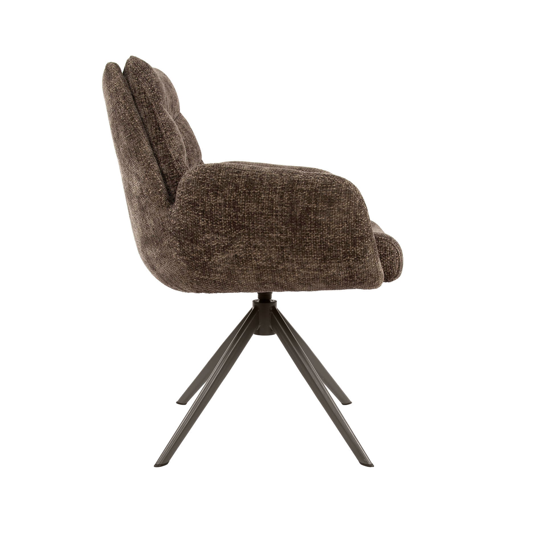 Armstoel Lounge draaibaar verpakt per 2 / Hoven taupe-bruin