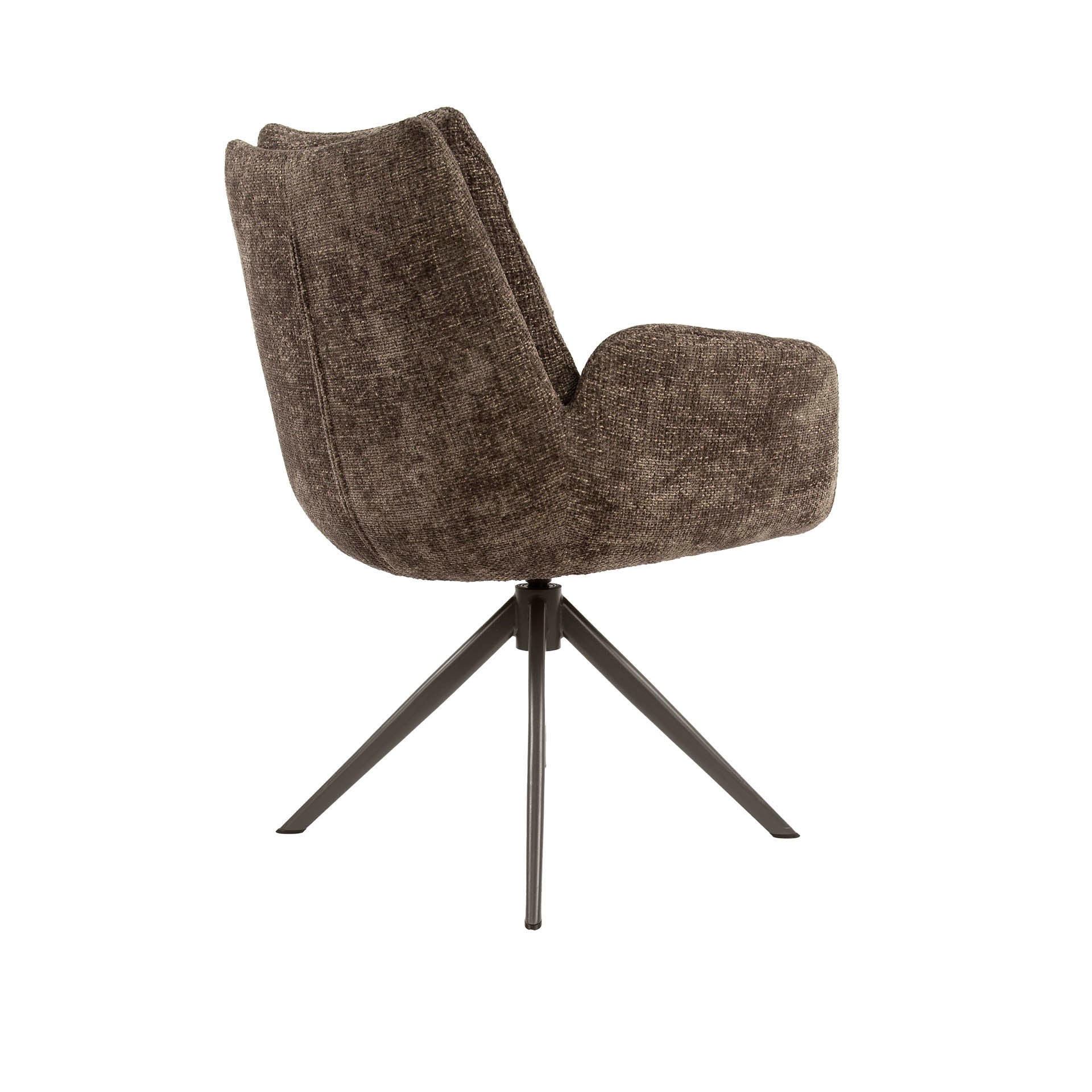 Armstoel Lounge draaibaar verpakt per 2 / Hoven taupe-bruin