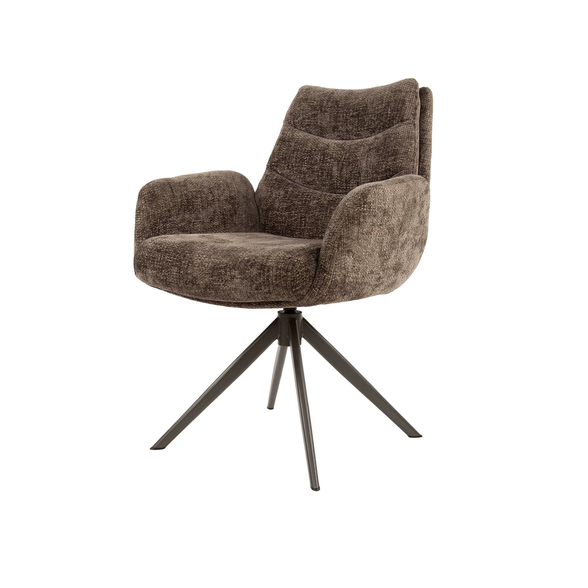 Armstoel Lounge draaibaar verpakt per 2 / Hoven taupe-bruin