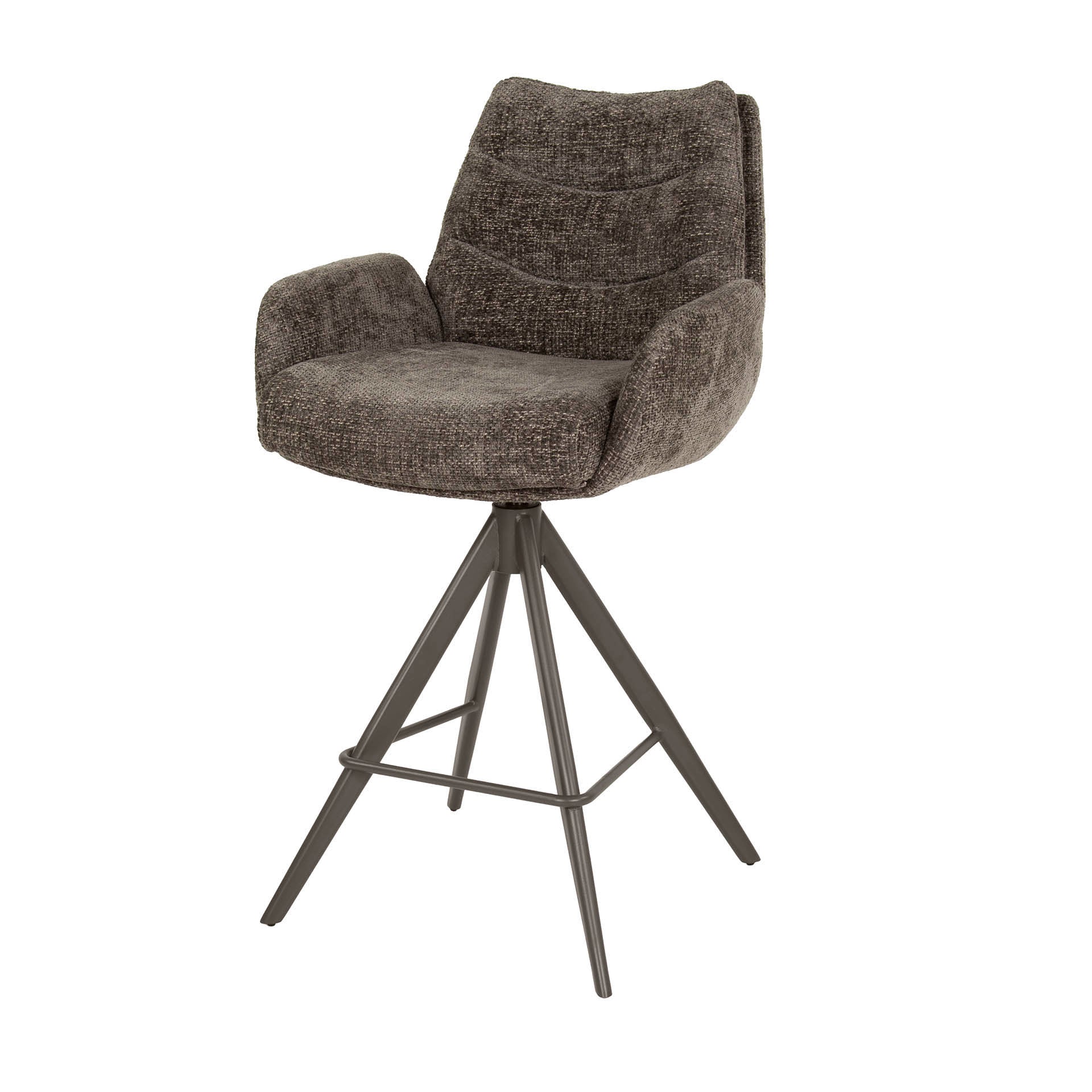 Barstoel Lounge draaibaar verpakt per 2 / Hoven taupe-bruin