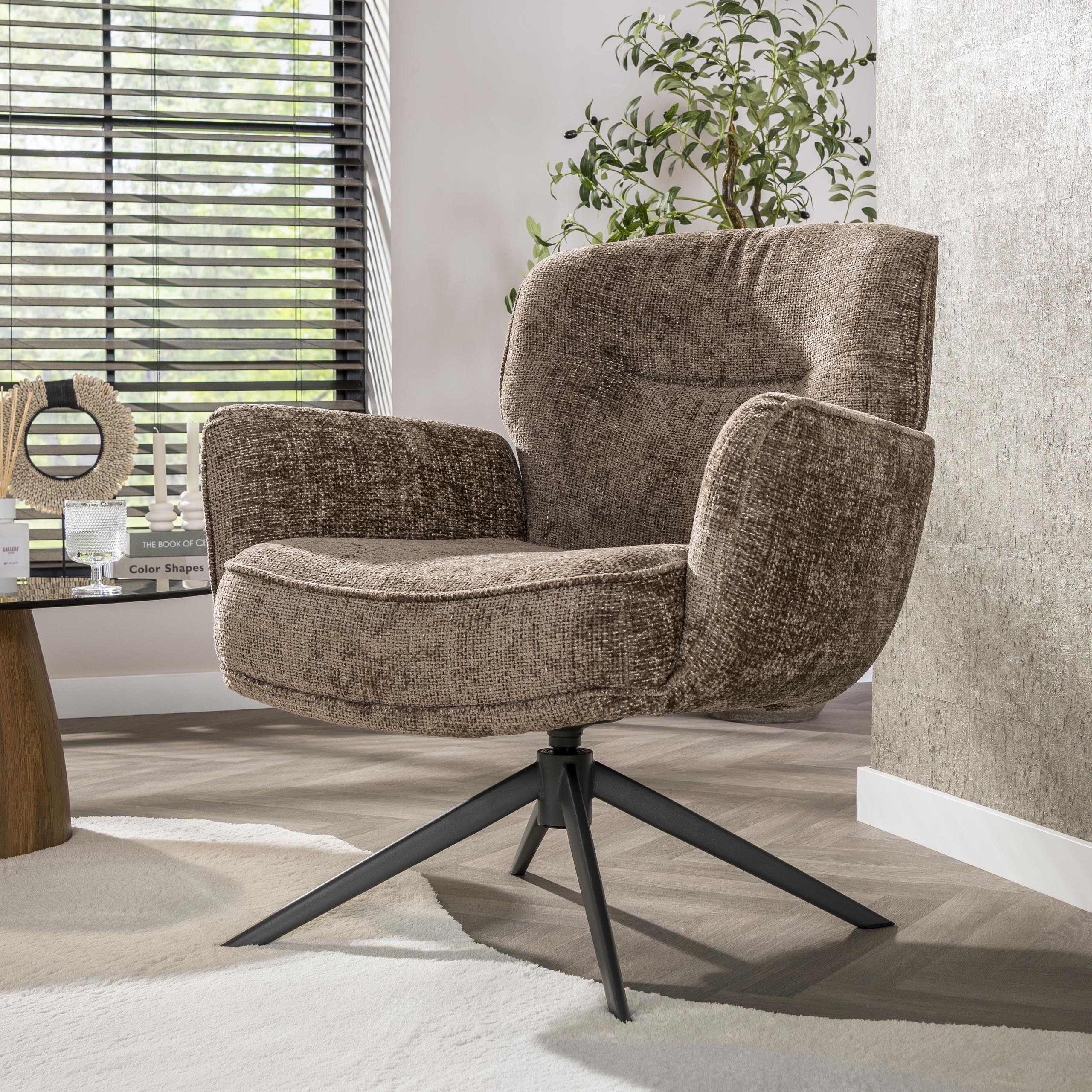 Fauteuil Forza draaibaar / Hoven champagne