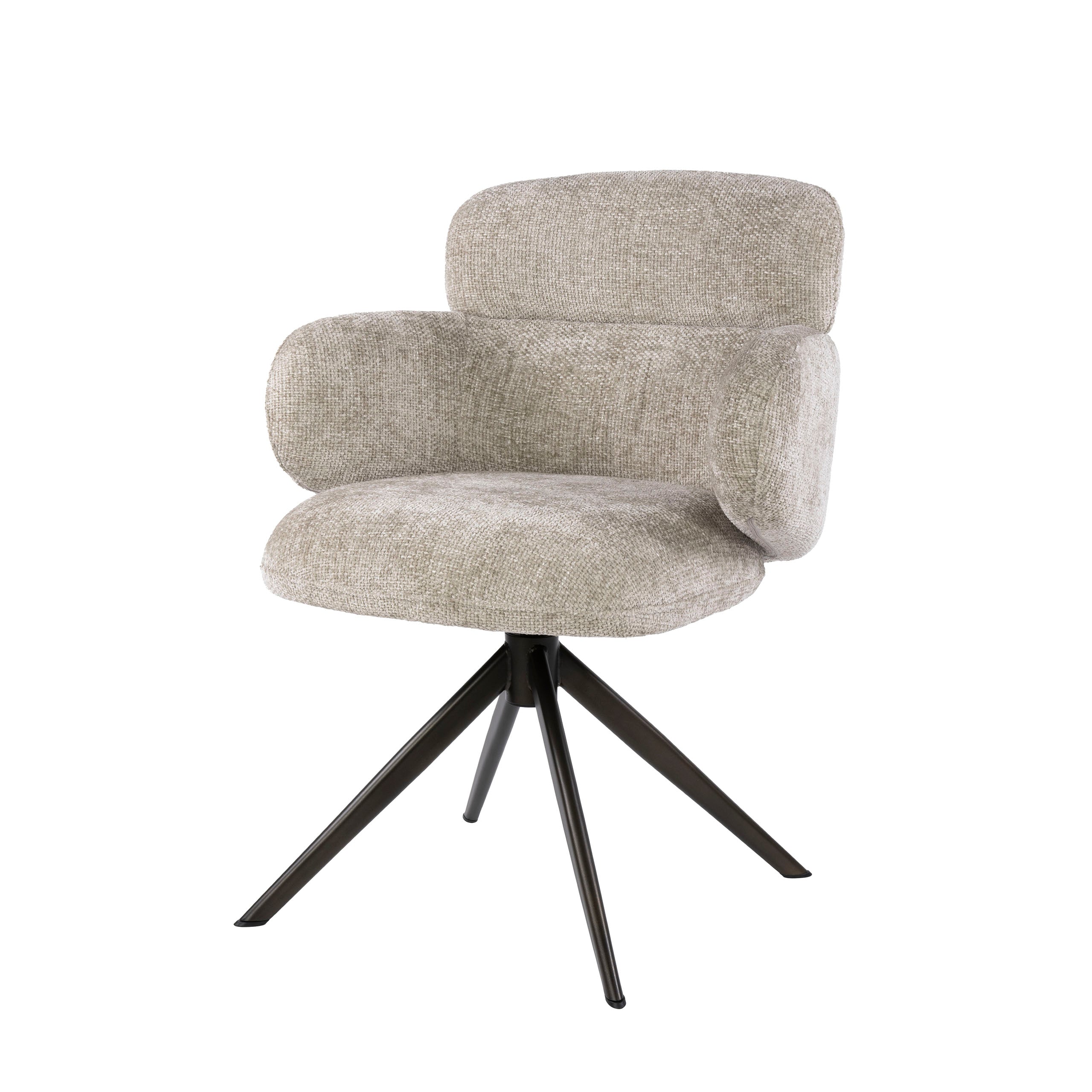 Fauteuil Flex draaibaar / Hoven zand-bruin