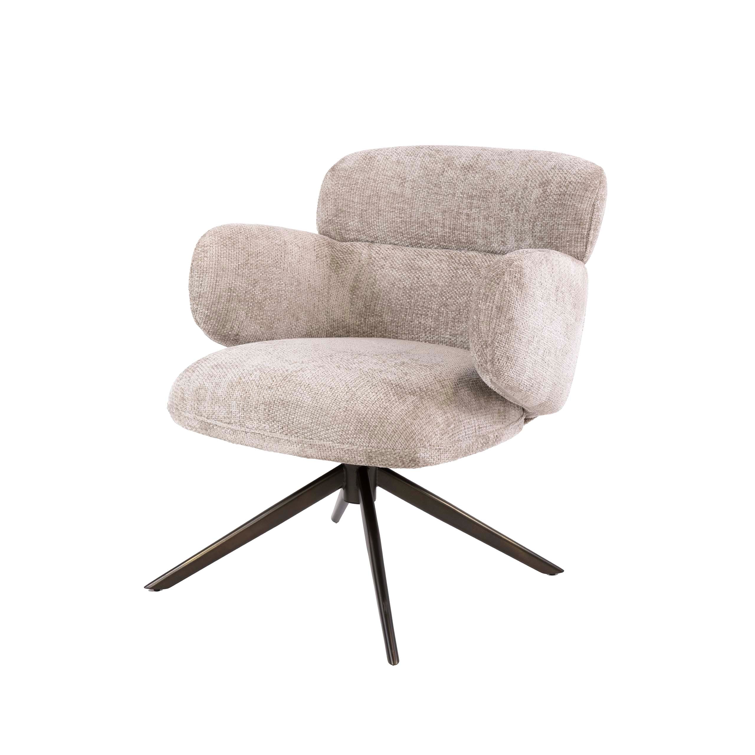 Fauteuil Flex draaibaar / Hoven zand-bruin