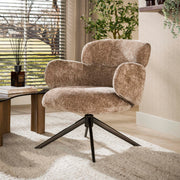 Fauteuil Flex draaibaar / Hoven champagne-bruin