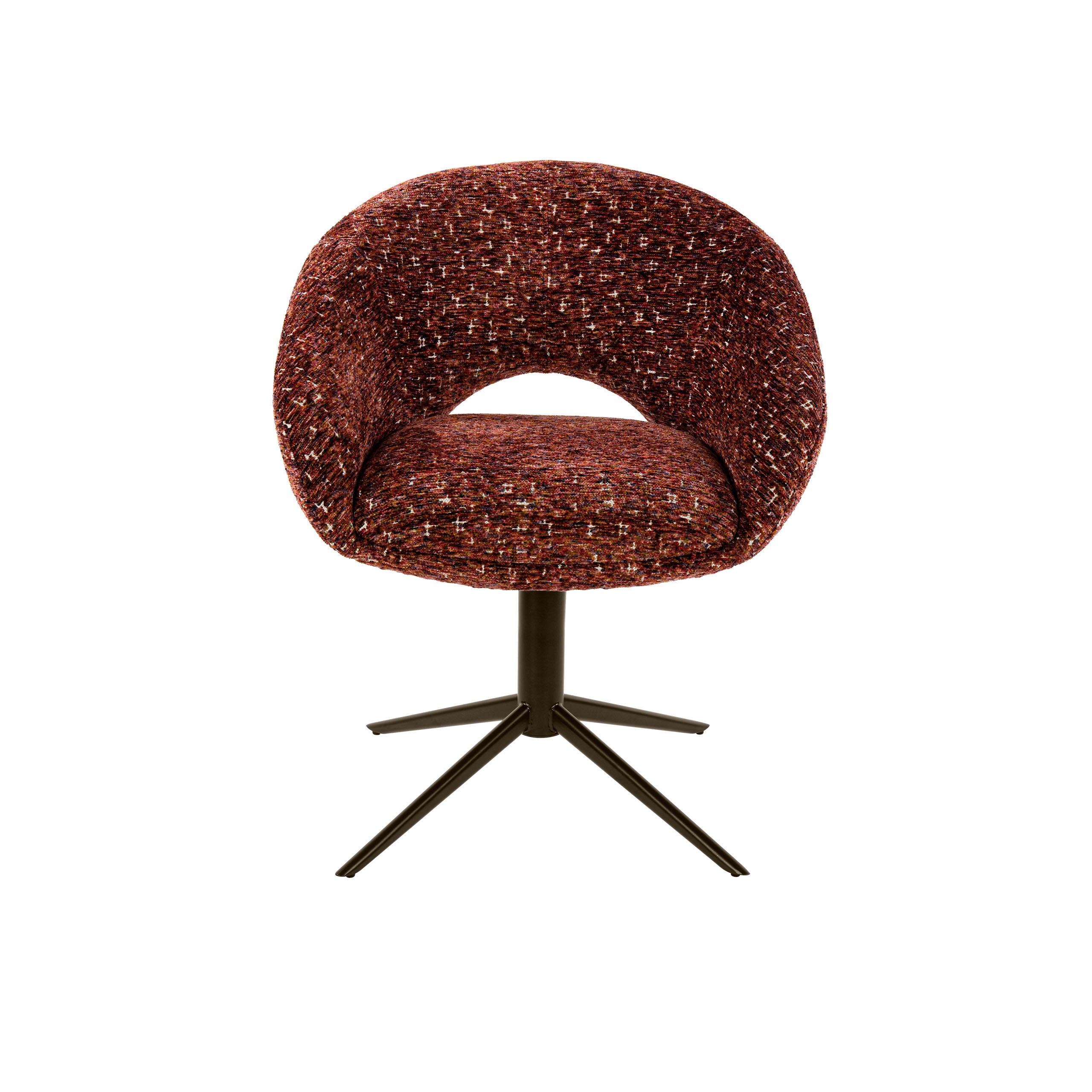 Armstoel Cupa draaibaar verpakt per 2 / Delviro bordeaux rood-bruin