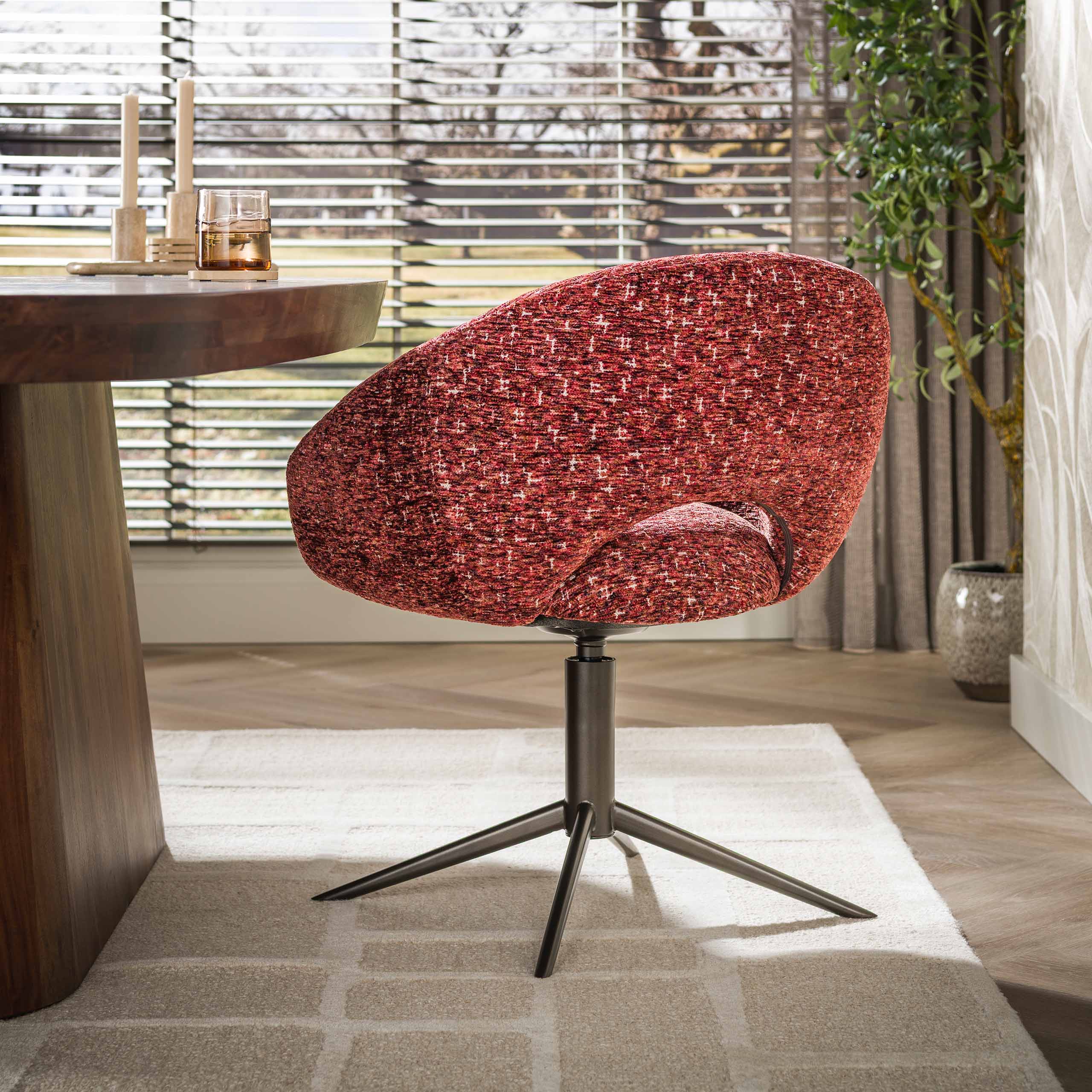 Armstoel Cupa draaibaar verpakt per 2 / Delviro bordeaux rood-bruin