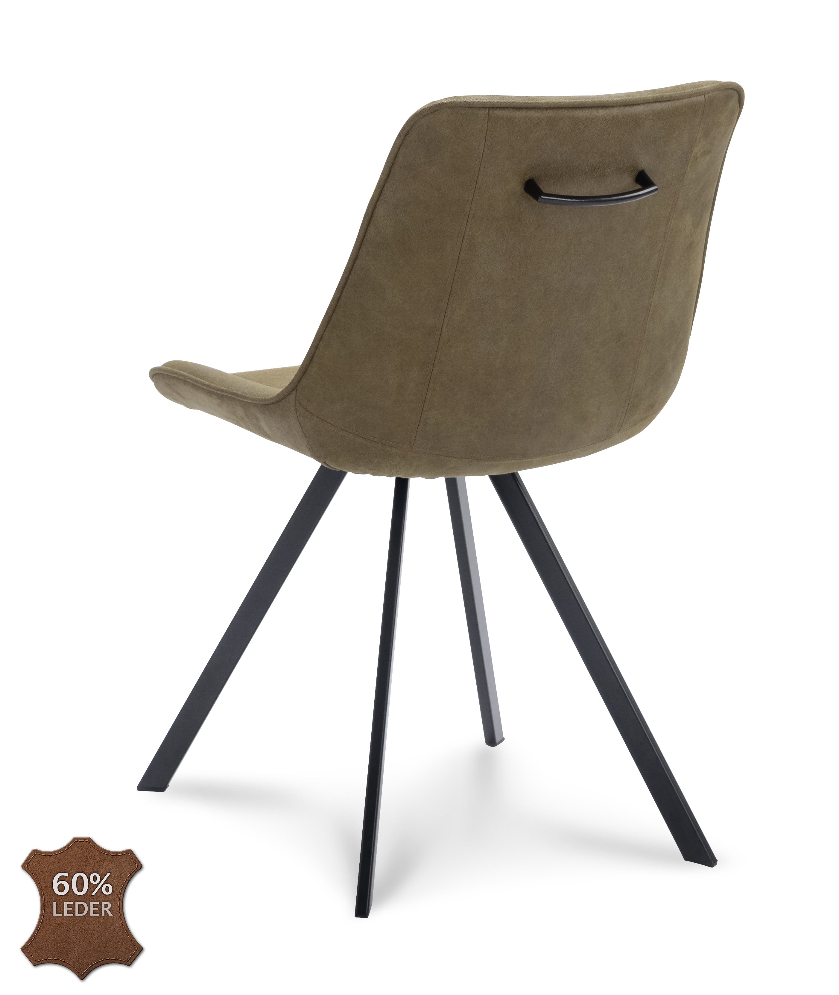 Eetkamerstoel Jagger Microleder Bull Moss Leg Black