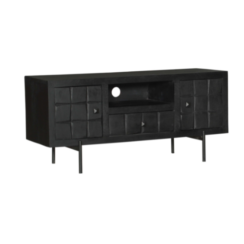 Tv meubel Brandy Zwart Mangohout 120 cm