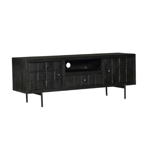 Tv meubel Brandy Zwart Mangohout 150 cm