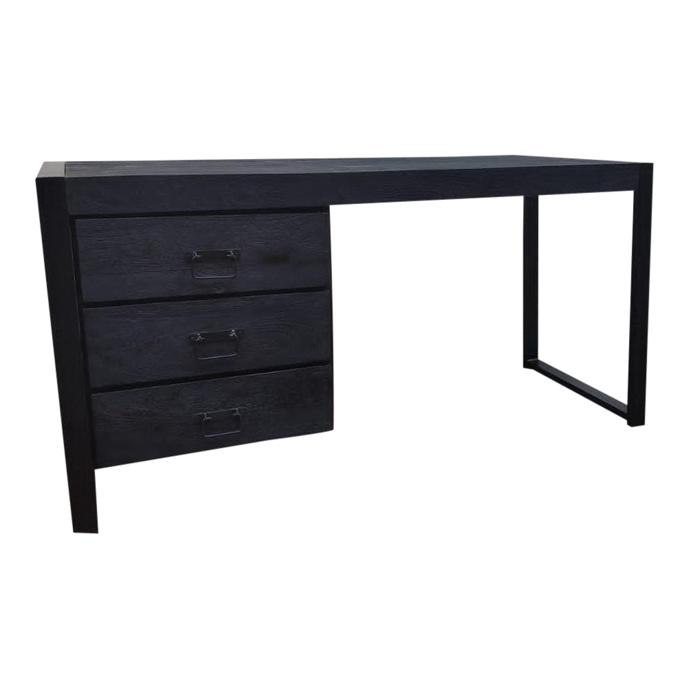 Bureau Boaz Zwart Mangohout 145 cm