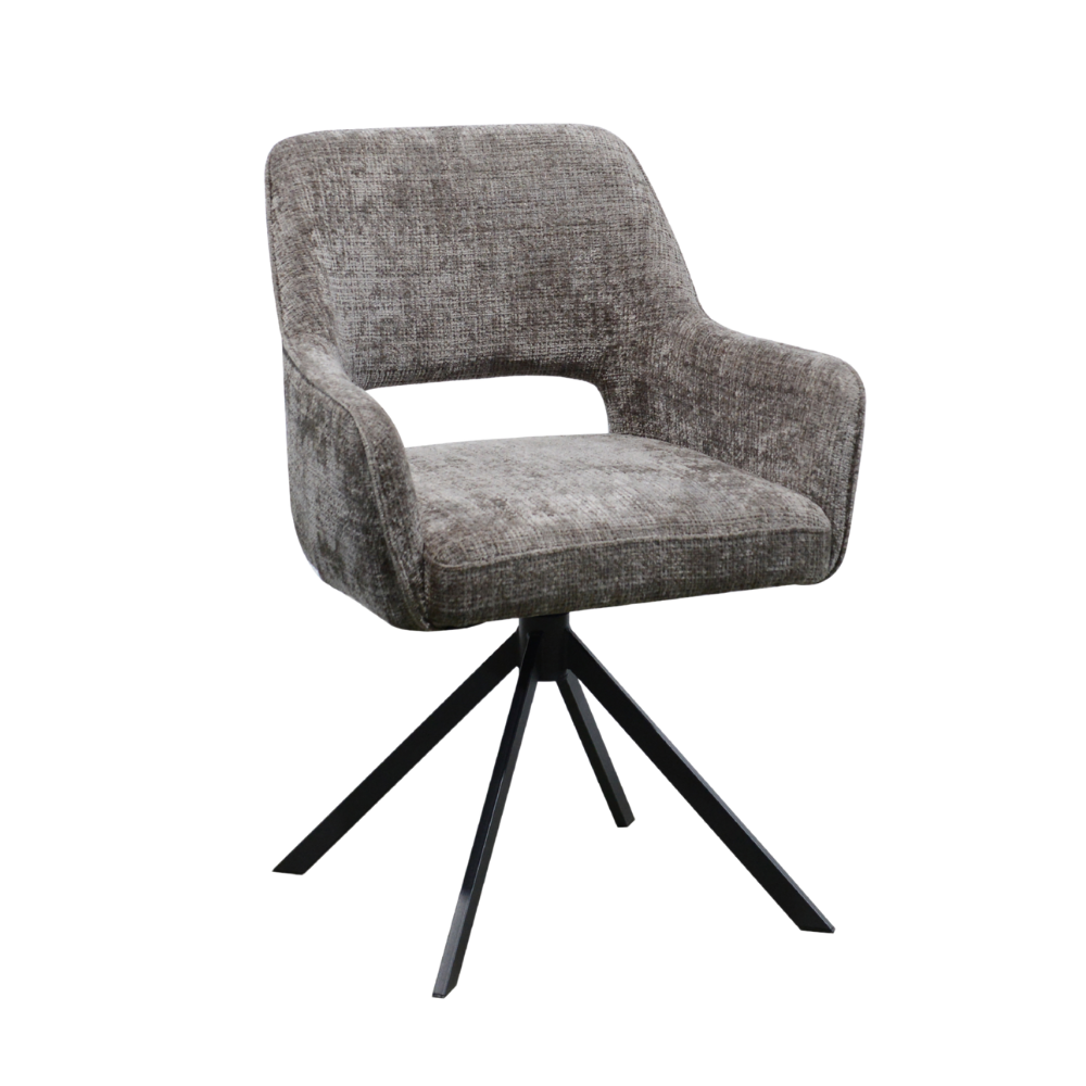 Eetkamerstoel Lynn - Cremona 24 - 360 graden draaibaar - met armleuning