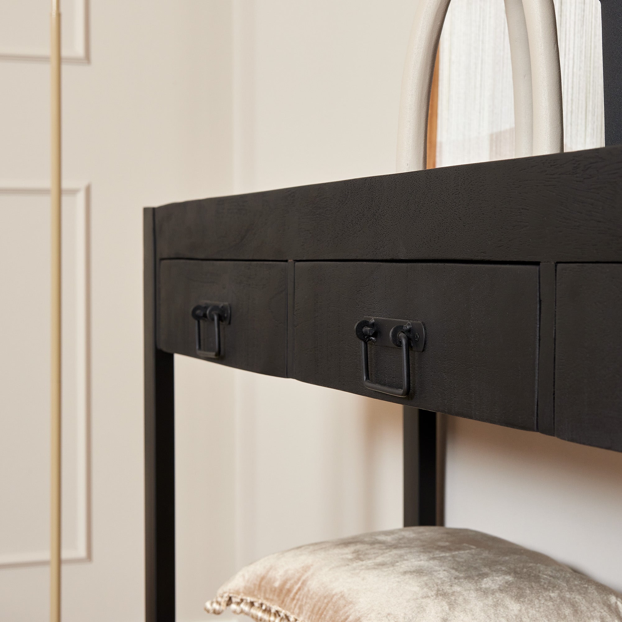 Sidetable Boaz Zwart Mangohout 150 cm