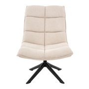 Fauteuil Lucas - Linnen Beige - fauteuil in linnenlook stof, vooraanzicht