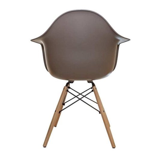 Eetkamerstoel Kunstof zitting stoel - Bruin