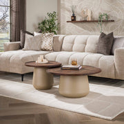 Salontafel Dune rond set van 2 / Beige