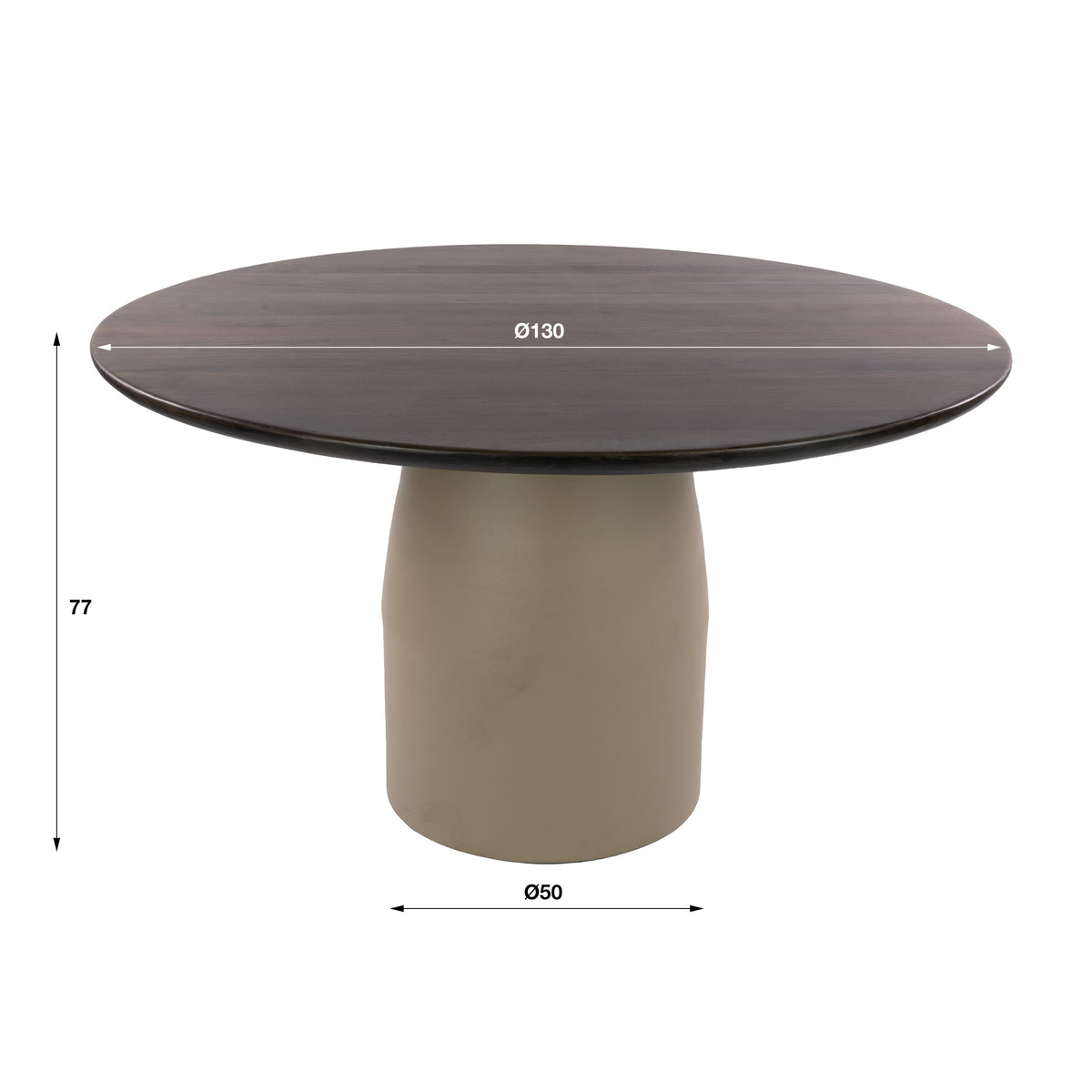 Eettafel Dune rond Ø130cm / Beige
