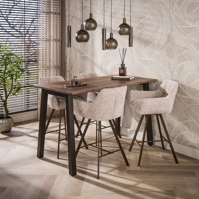 Bartafel Edge Pure 147cm / Massief acacia bruin
