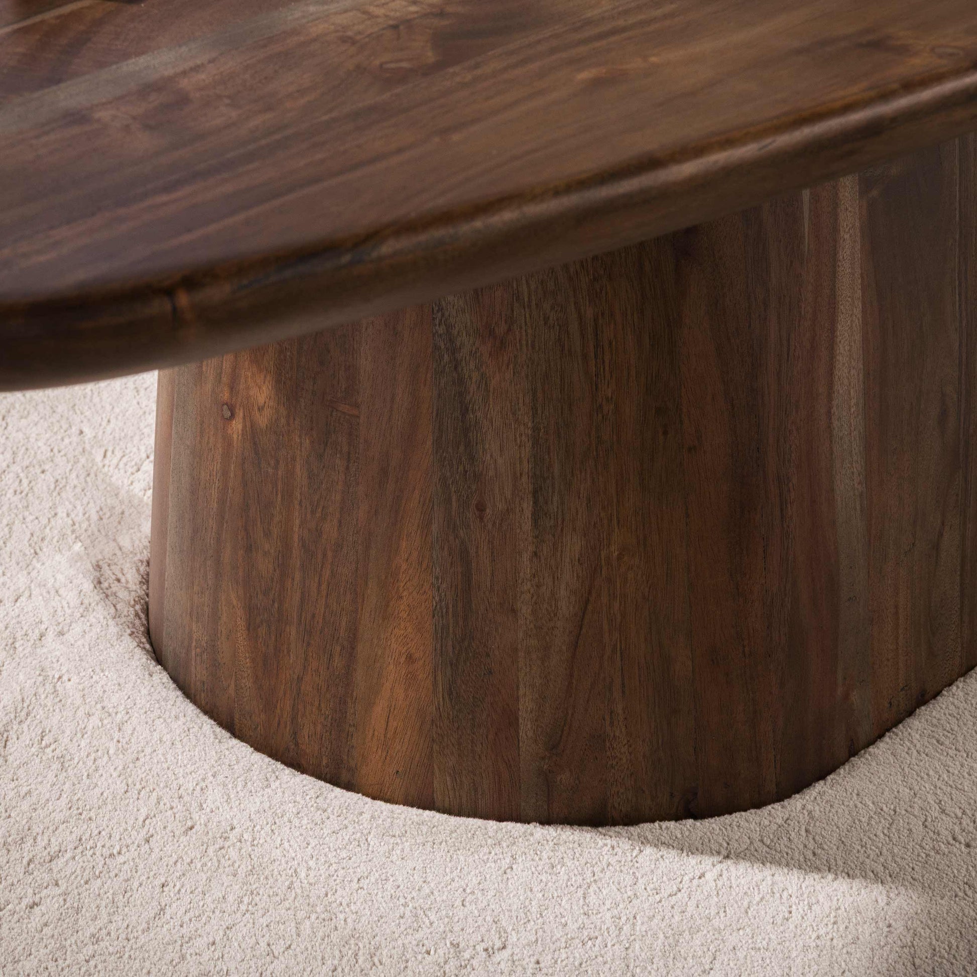 Salontafel Central 135cm / Massief acacia bruin