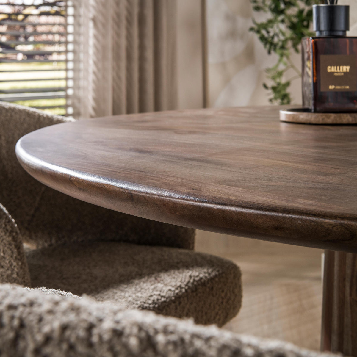 Eettafel Central rond Ø130cm / Massief acacia bruin