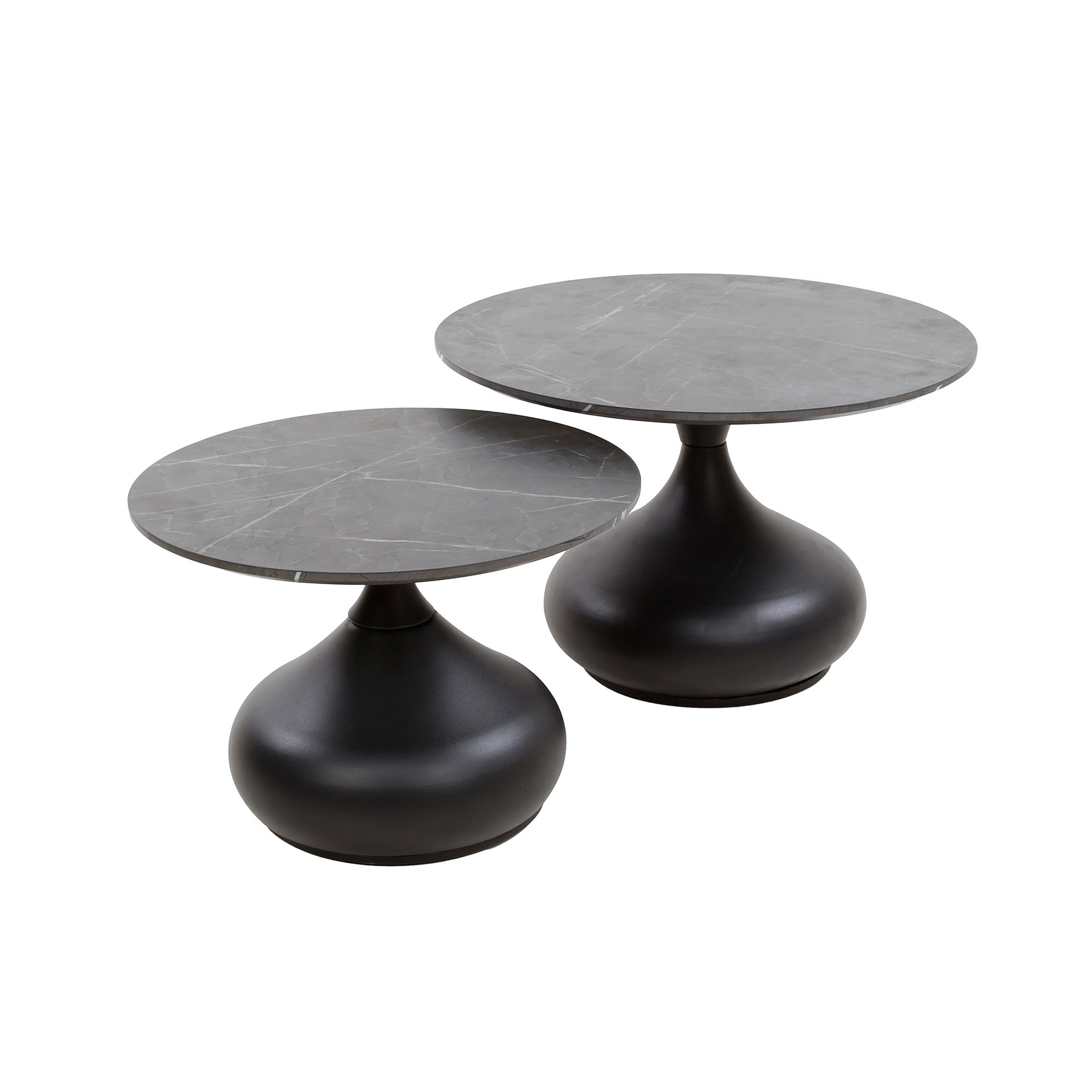 Salontafel Onyx Drop Set Van 2 3D Melamine Graphite