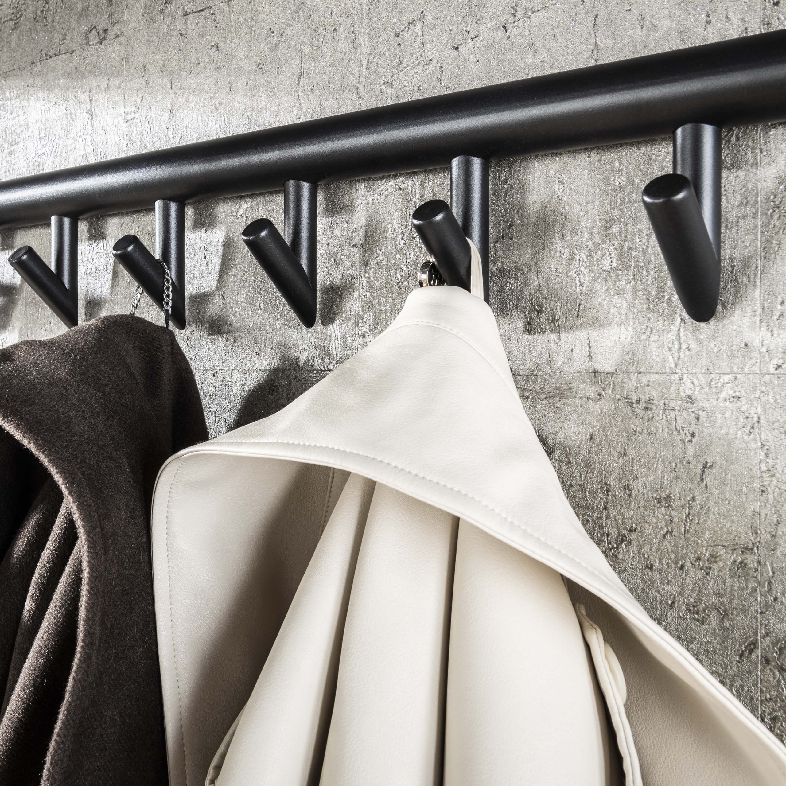 Kapstok Tenaro Roede En Hoedenplank 10 Haken 3D Melamine Graphite