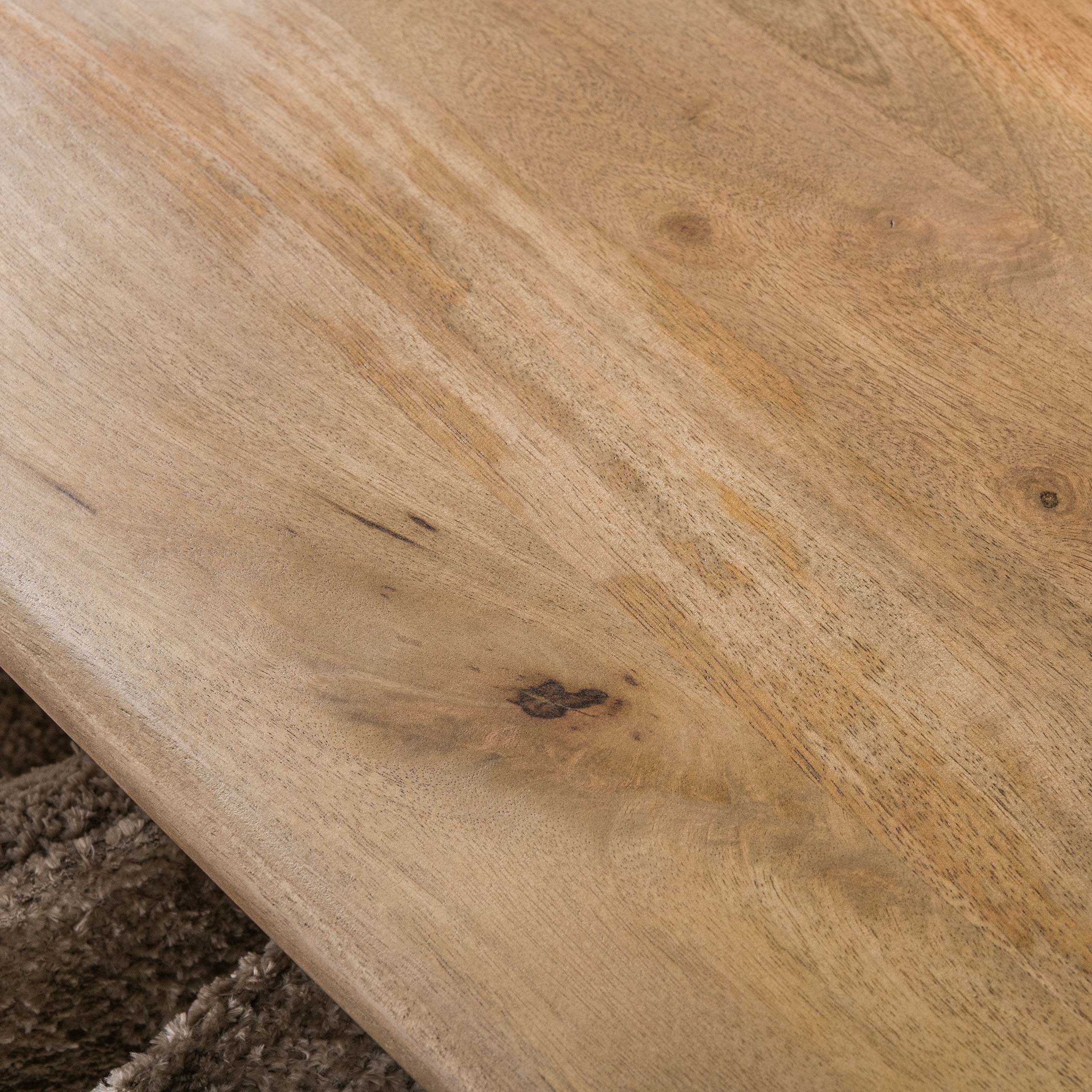 Eettafel Cliff Ovale Buis 180Cm Massief Mango Zand