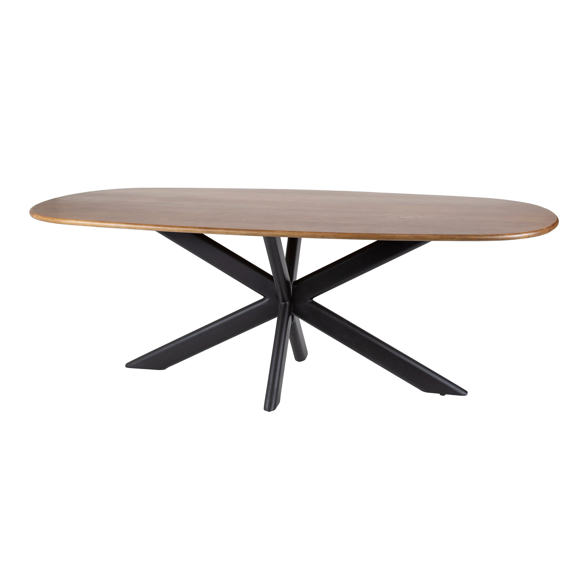 Eettafel Cliff Ovale Buis 180Cm Massief Mango Zand