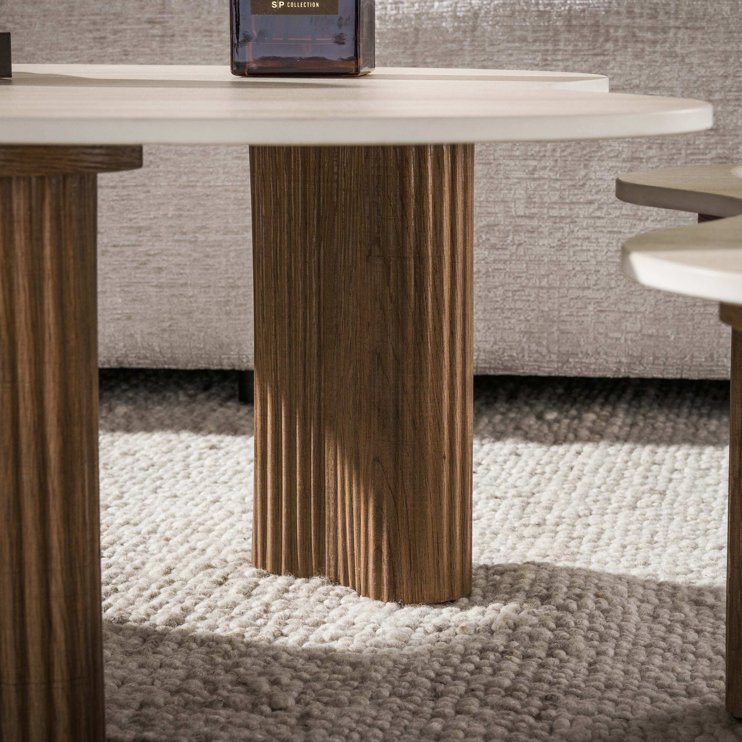 Salontafel Ceramo aperto set van 2 / 3D keramiek travertin