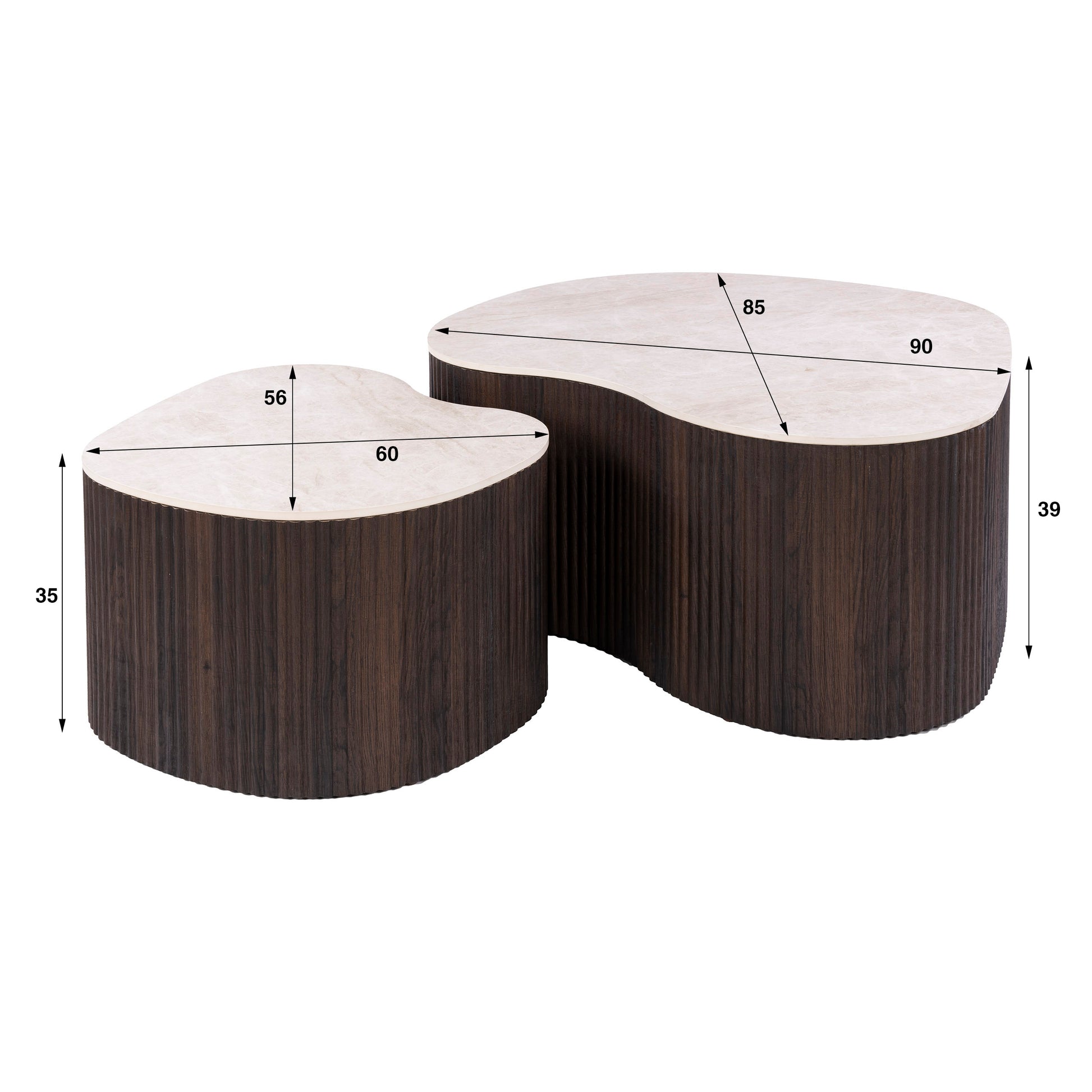 Salontafel Ceramo medio set van 2 / 3D keramiek Taj Mahal