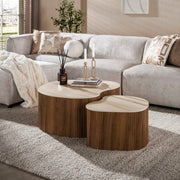 Salontafel Ceramo medio set van 2 / 3D keramiek travertin