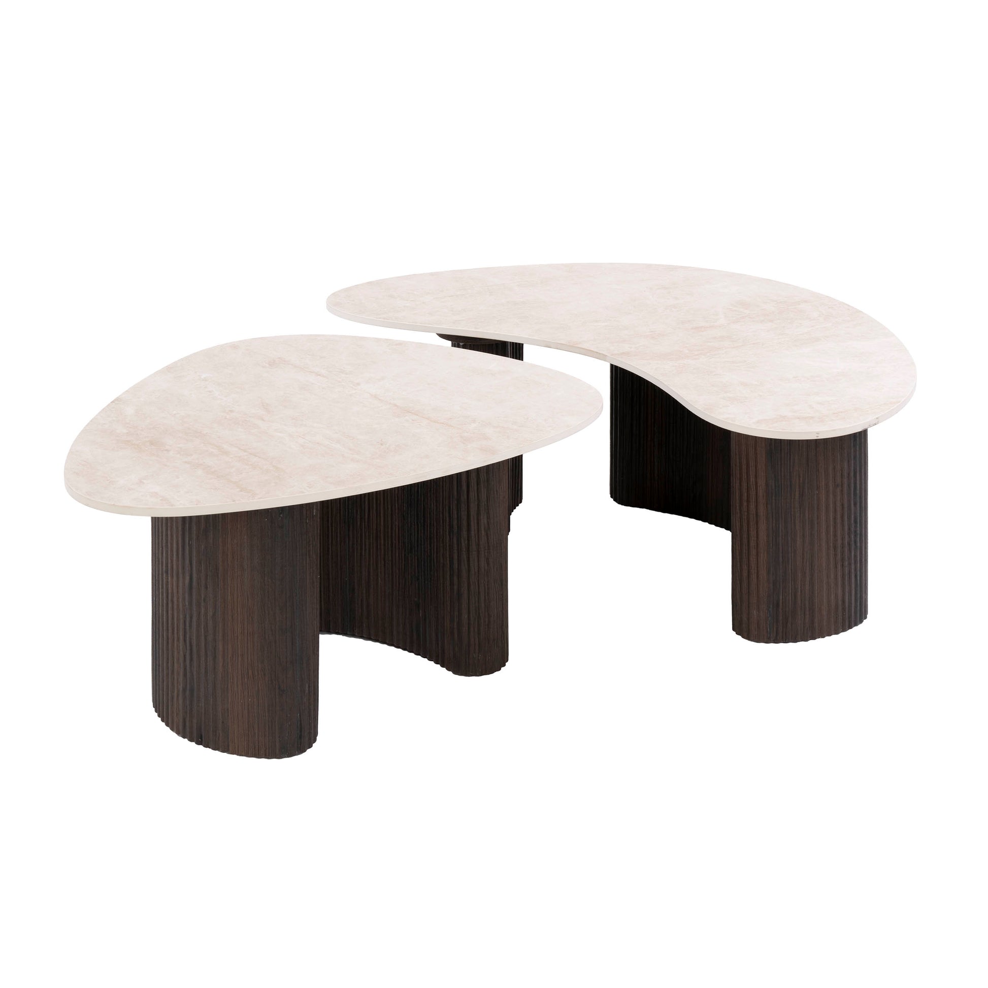 Salontafel Ceramo organisch set van 2 / 3D keramiek Taj Mahal