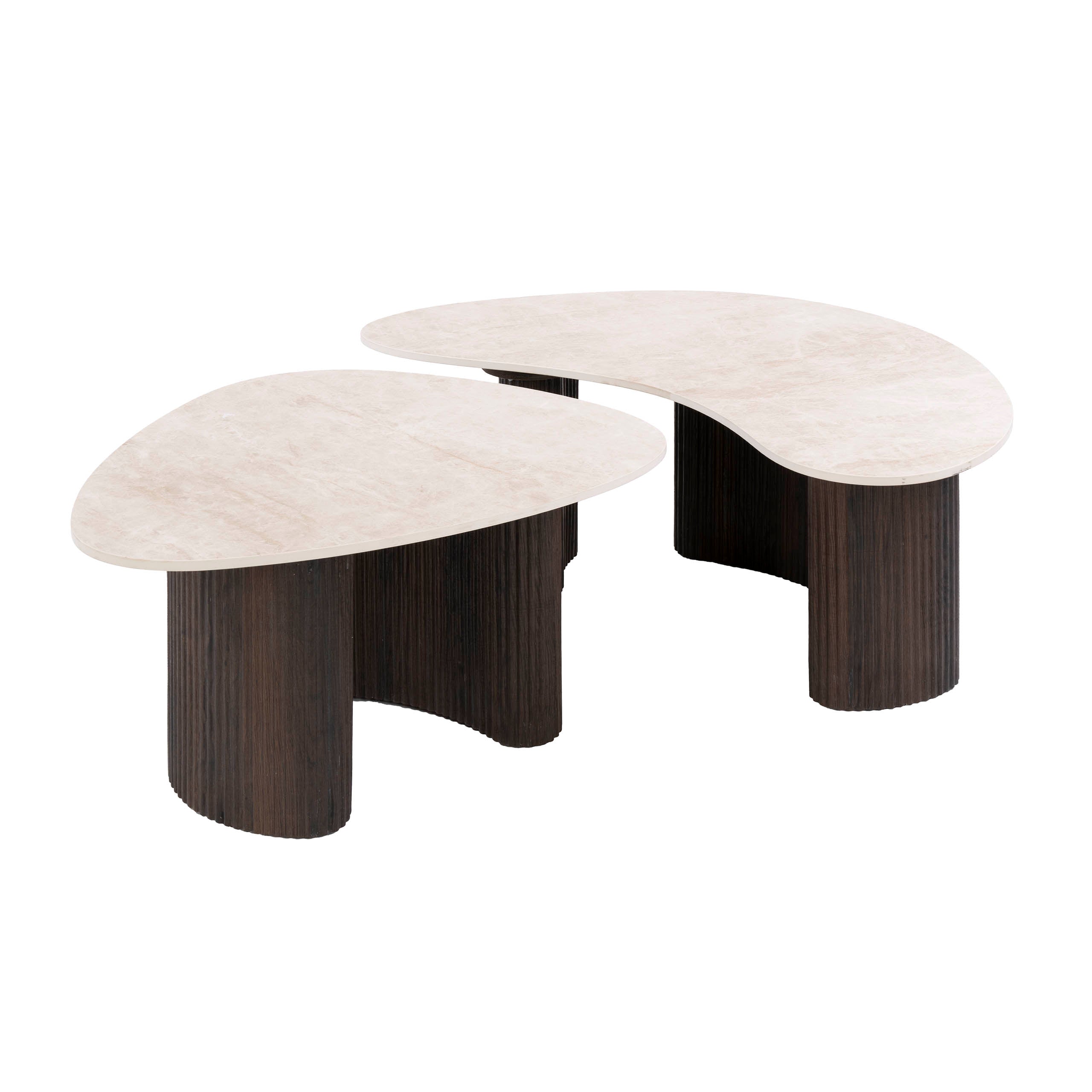 Salontafel Ceramo organisch set van 2 / 3D keramiek Taj Mahal