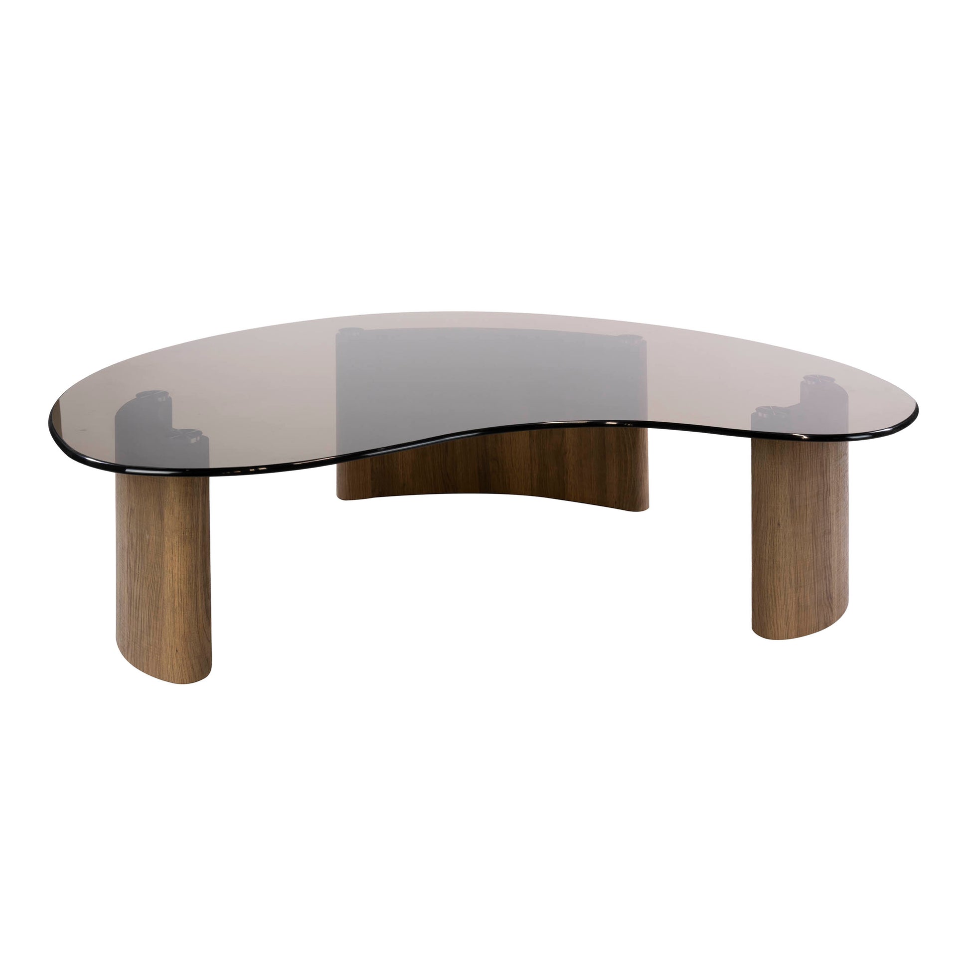 Salontafel Tinto organisch 130cm / Brons glas