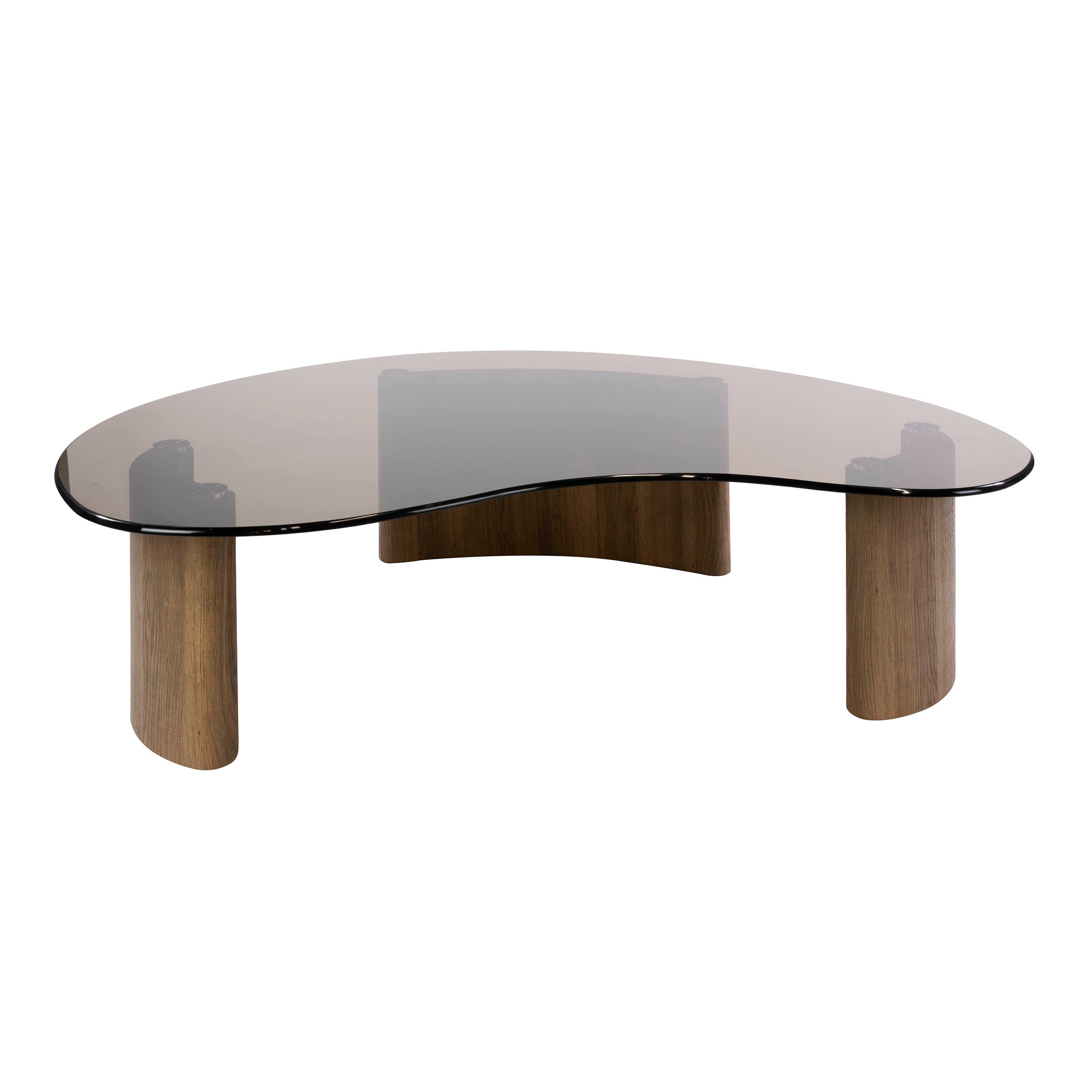Salontafel Tinto organisch 130cm / Brons glas