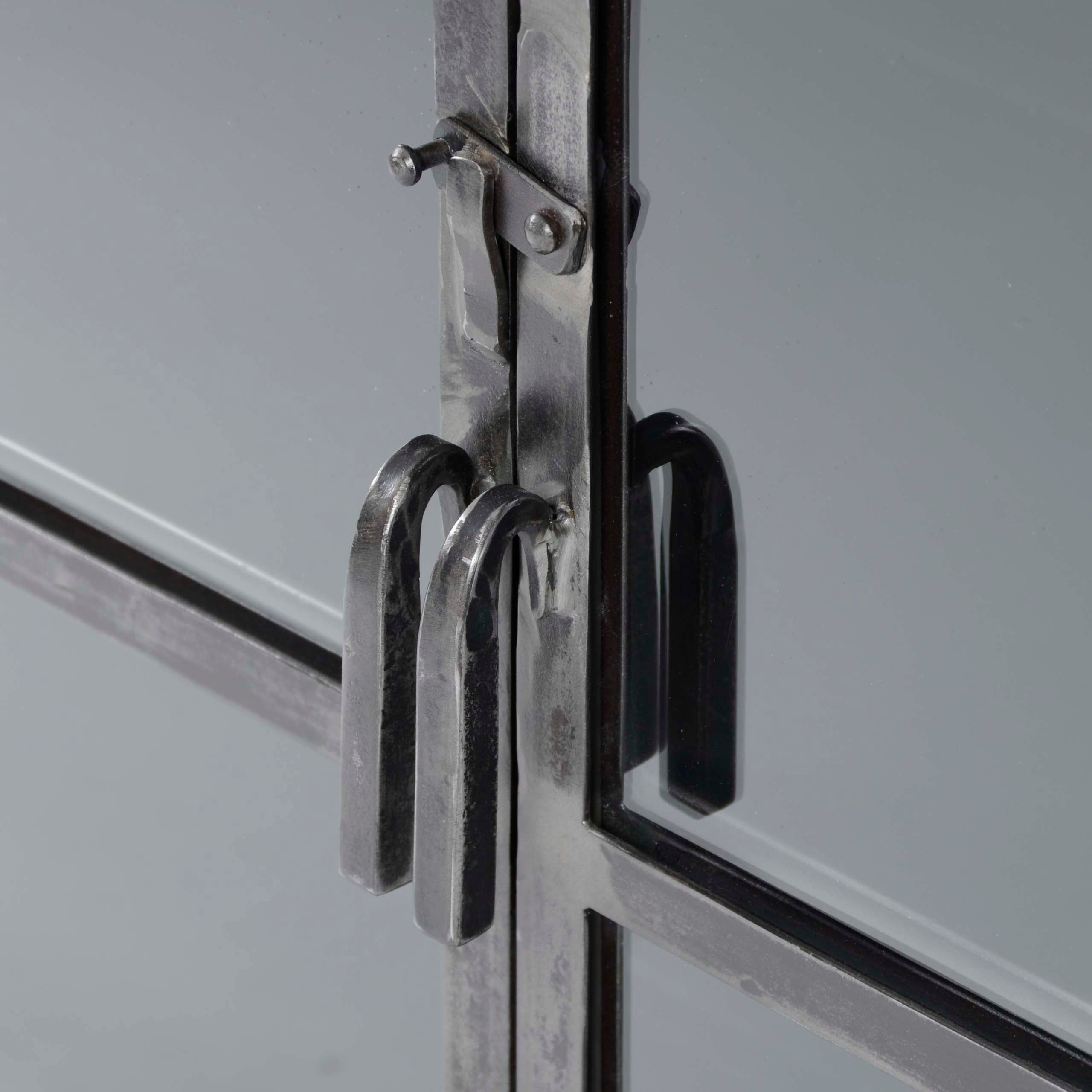 Dressoir Rift Metal 4 Deuren Gunmetal