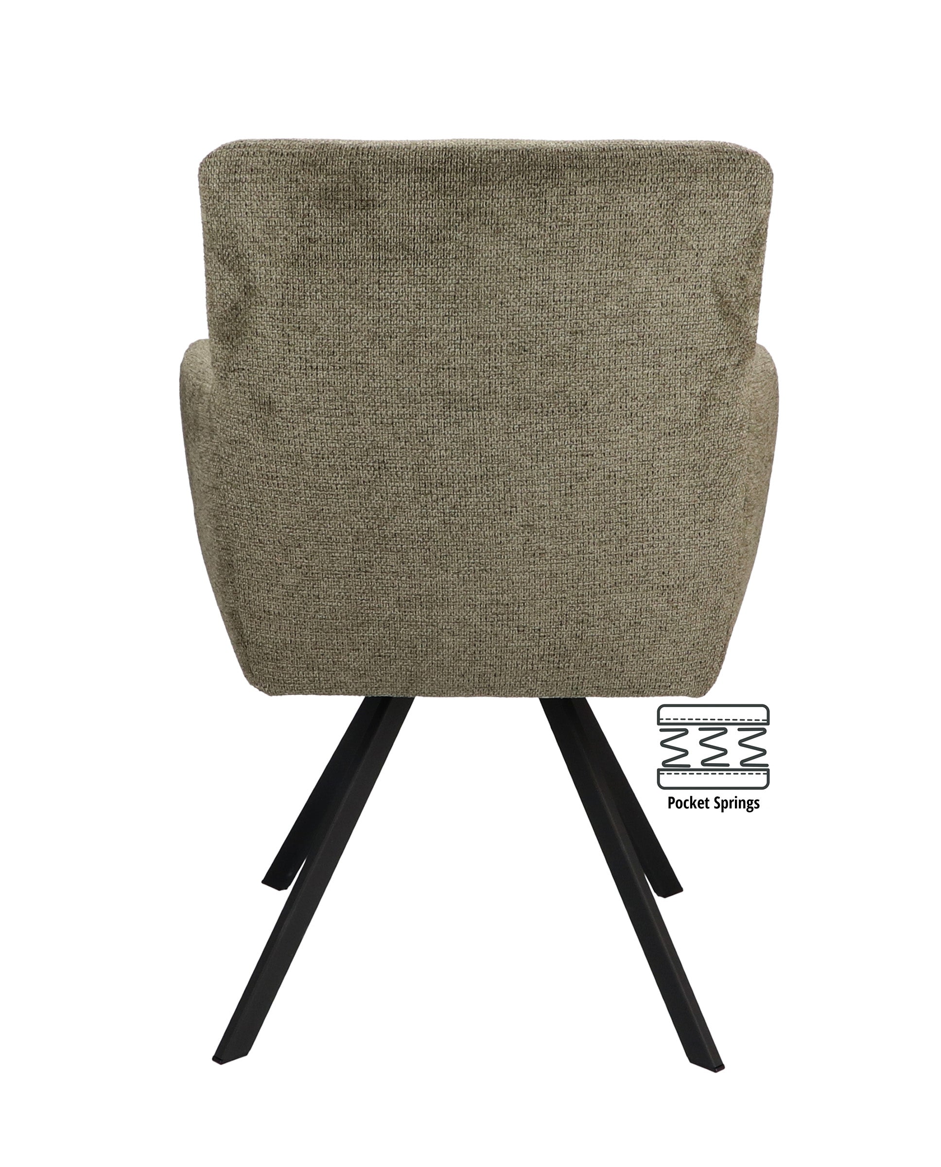 Armstoel Kane Stof Mito Hunter Leg Black
