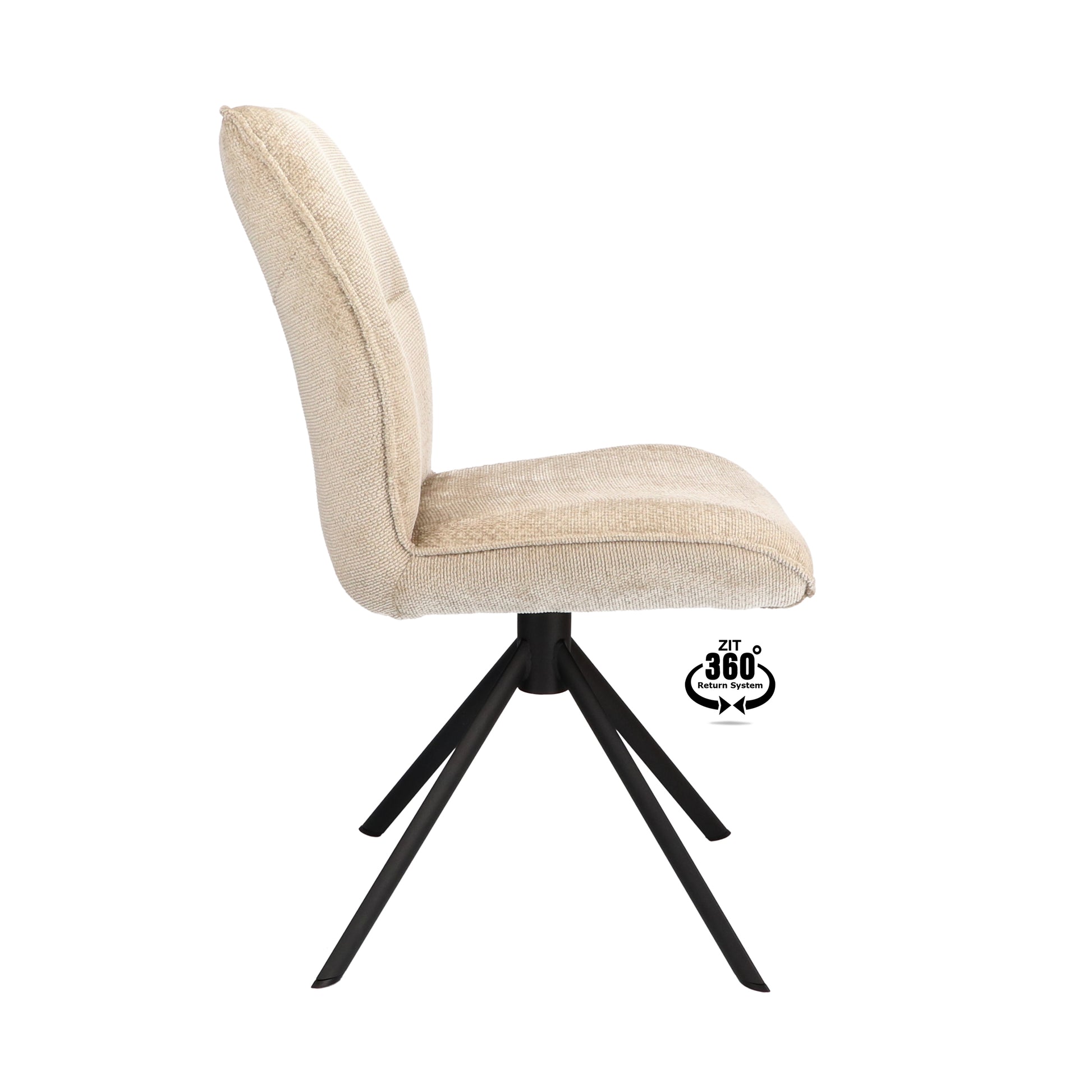 Eetkamerstoel Onyx Stof Movie Desert Leg Black 360° Return-system