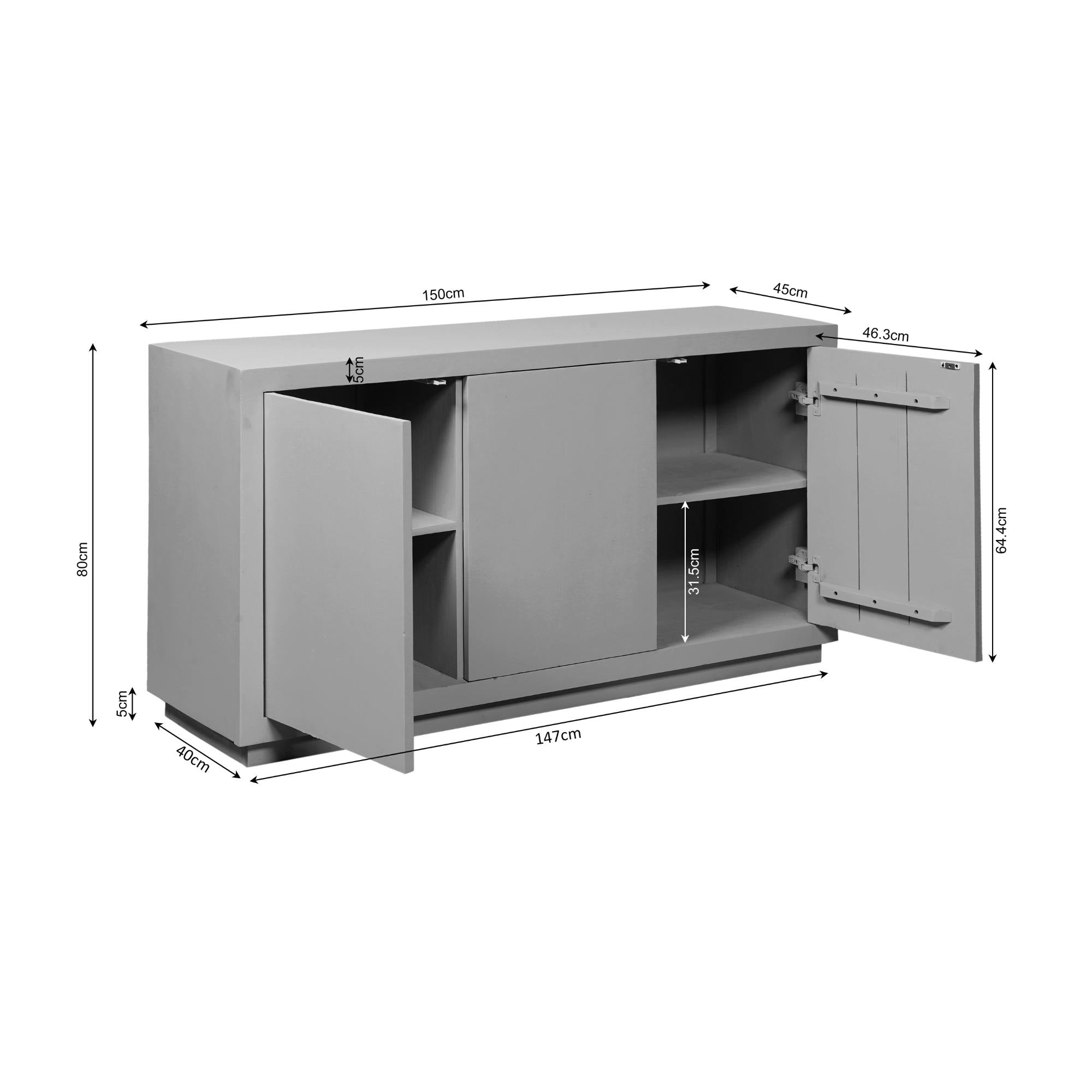 Dressoir Brussel Brown | 150 cm