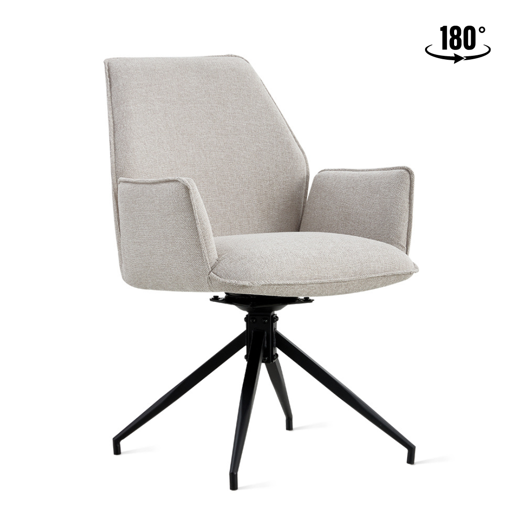 Eetkamerstoel Jill - Linnen Beige – foto 2