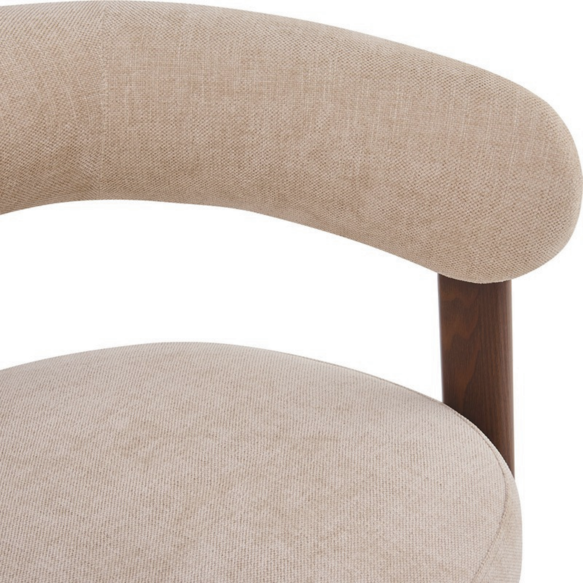 Eetkamerstoel Rose - Beige met armleuning