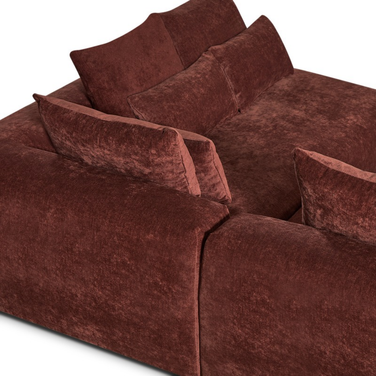 Hoekbank June - Burgundy links