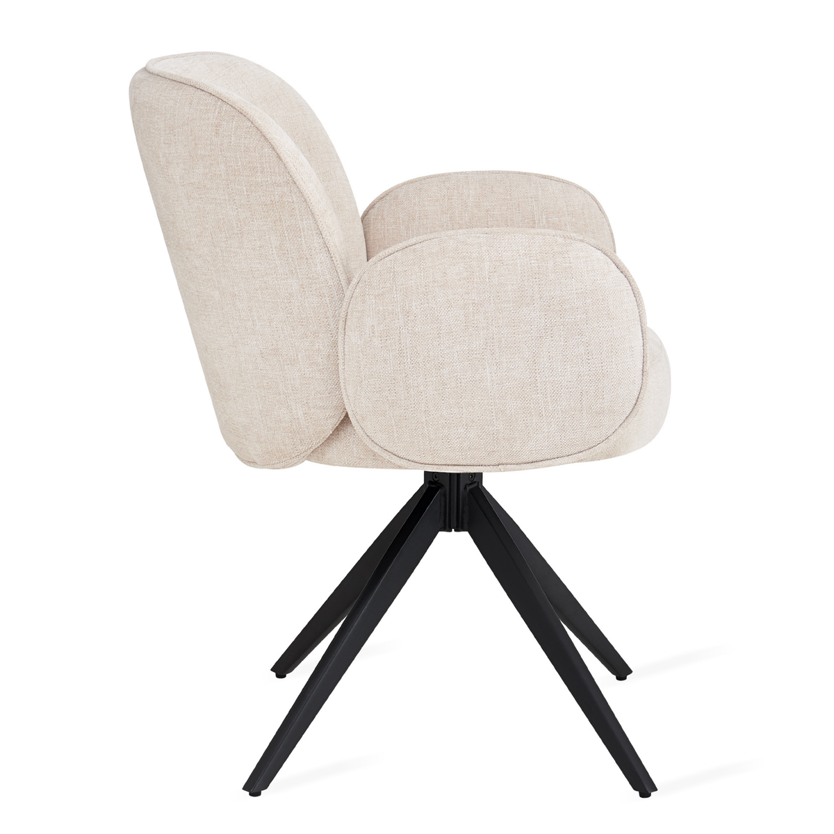 Eetkamerstoel Oslo - Beige met armleuning