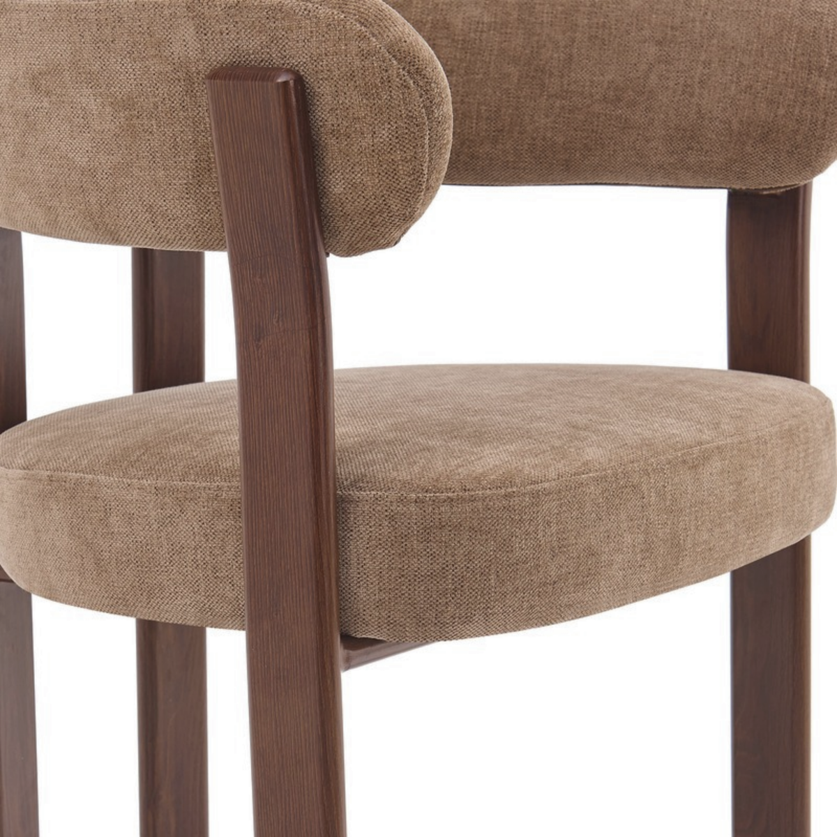 Barkruk Rose - Taupe met armleuning