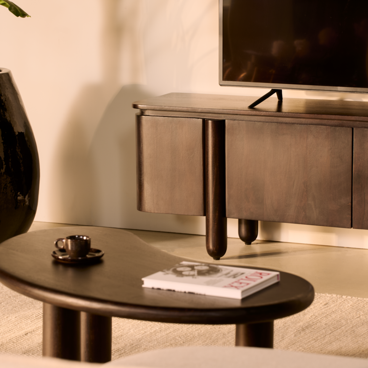 TV-meubel Rondo - 210 cm Donkerbruin