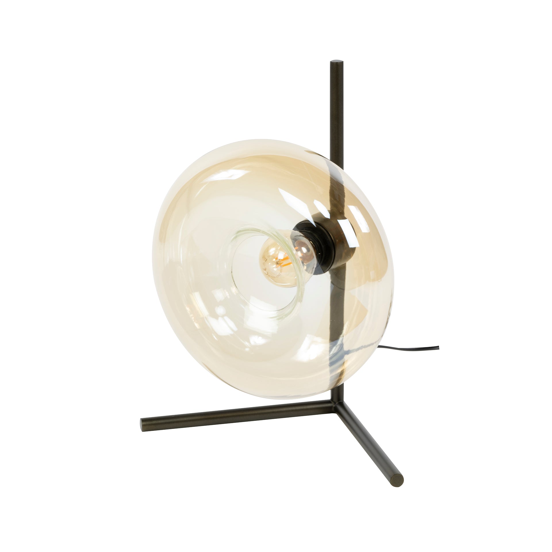 Tafellamp Soll 1 Lichts Amber Glas