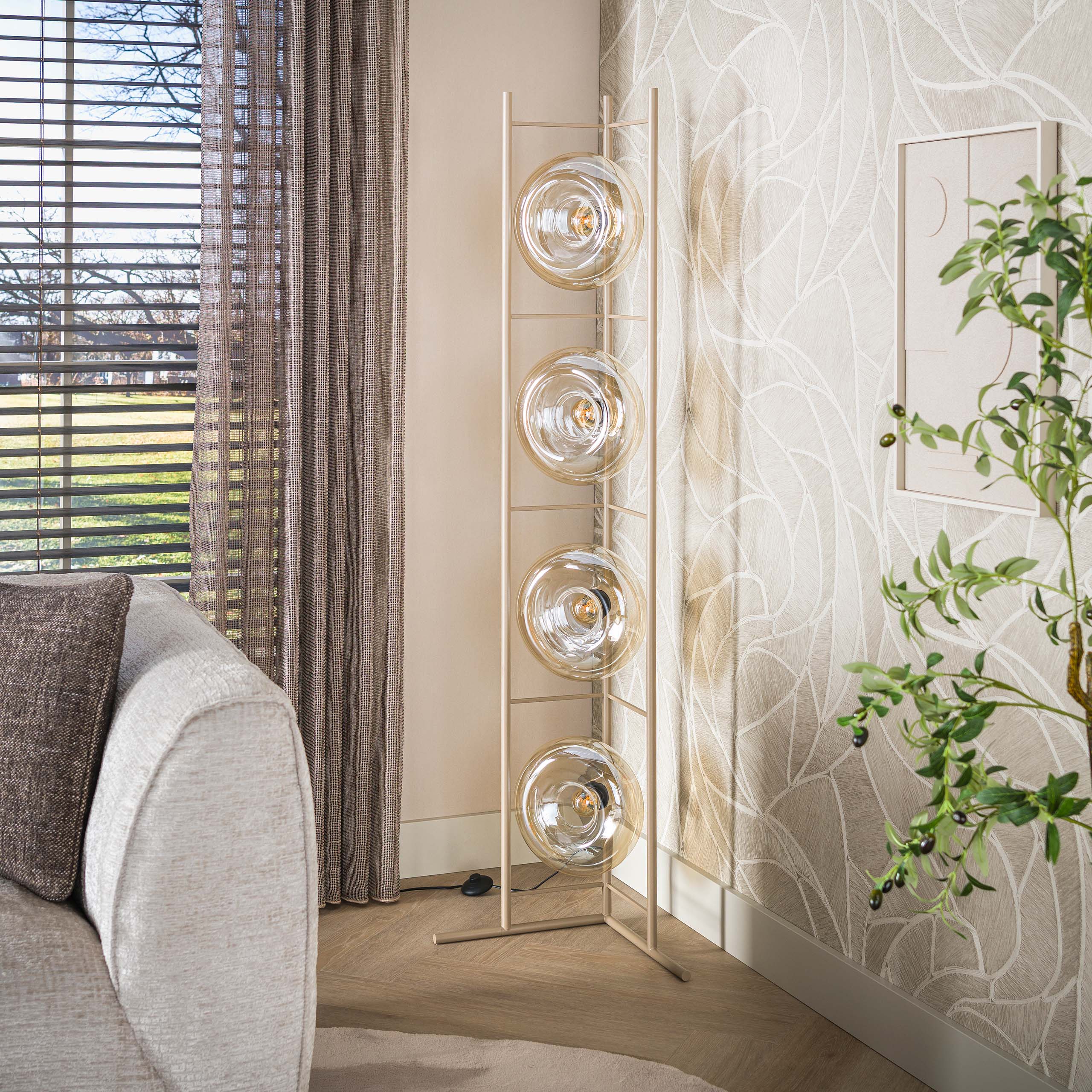 Vloerlamp Soll 4-lichts / Beige