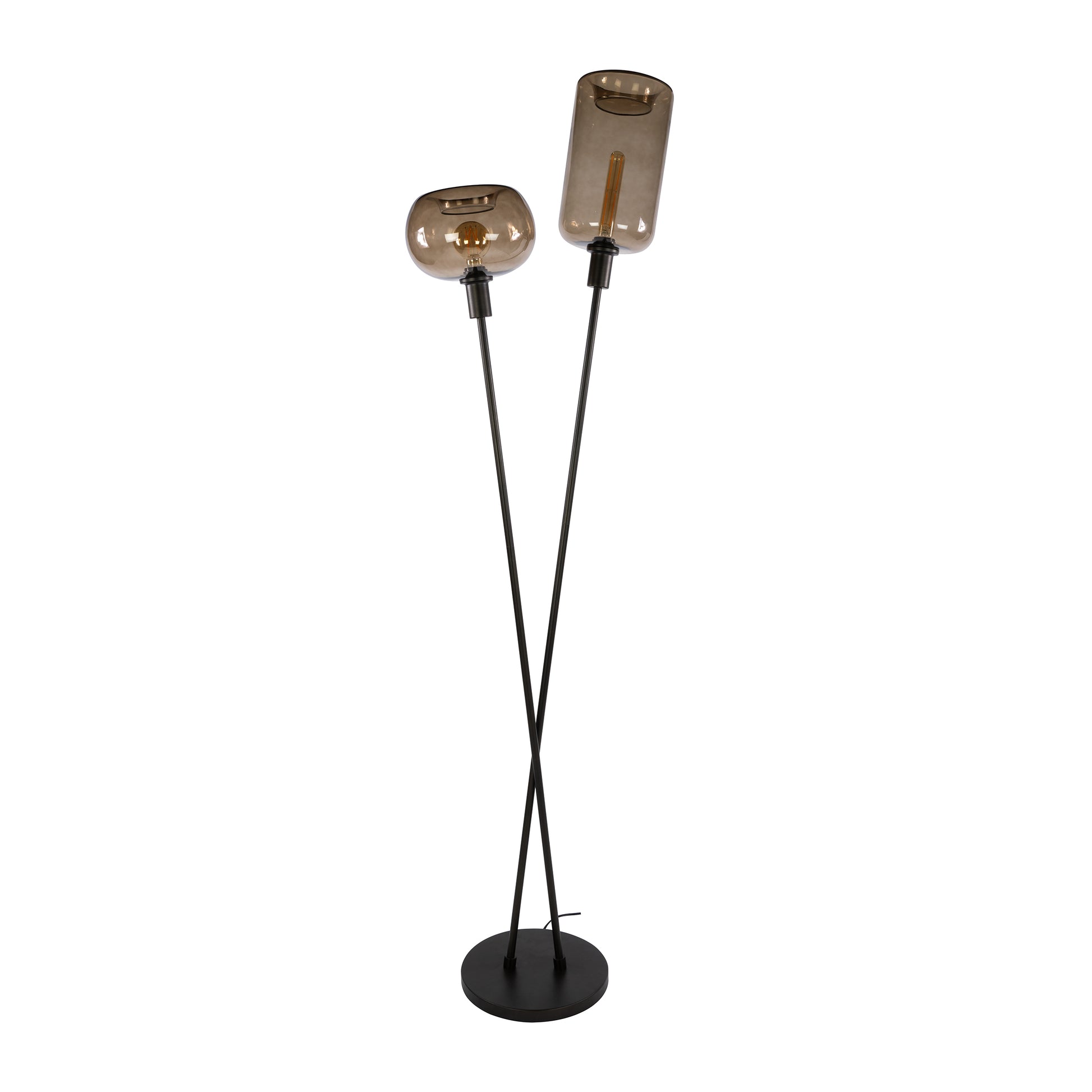 Vloerlamp Serene 2-lichts / Sienna bruin