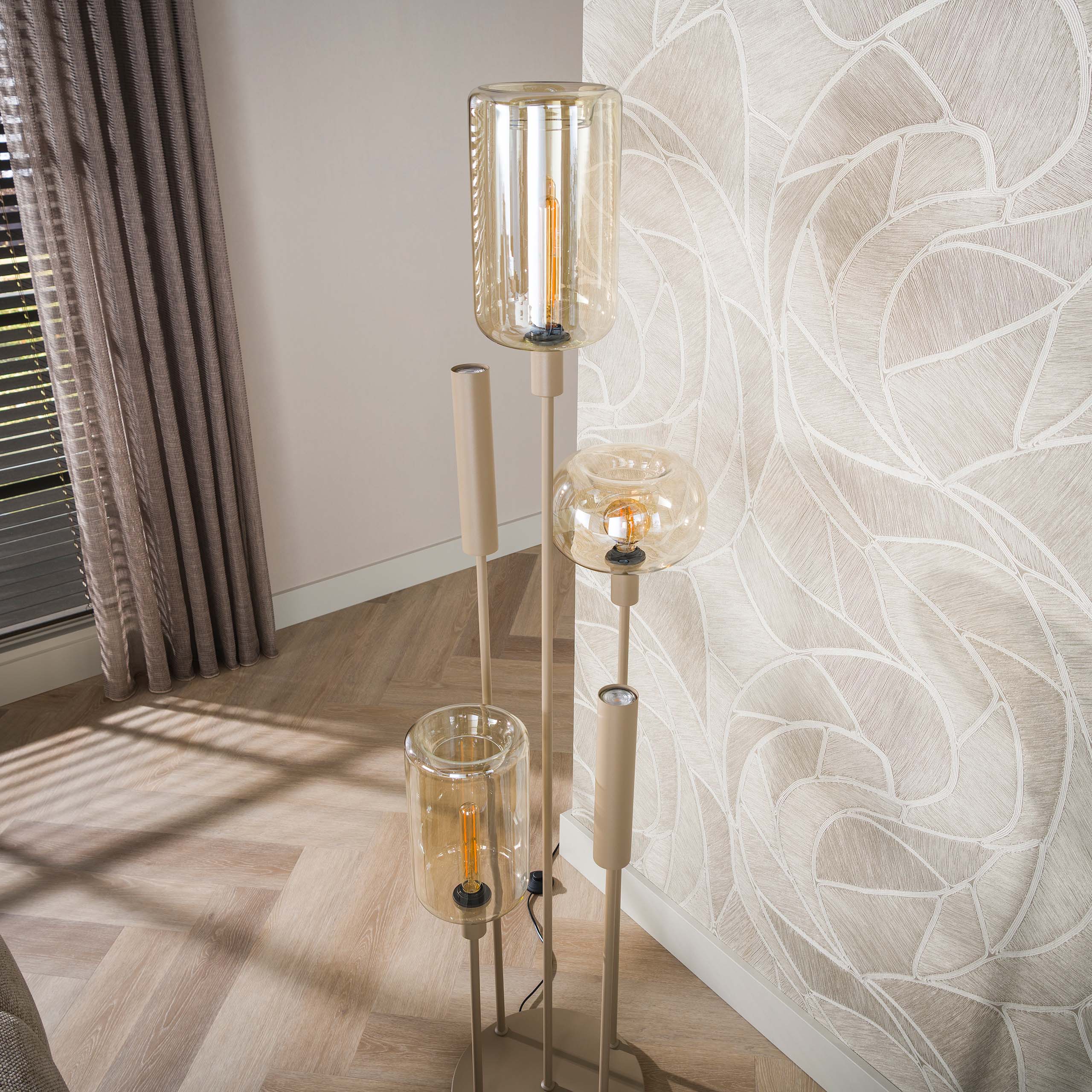 Vloerlamp Serene switch getrapt 2+3-lichts / Beige