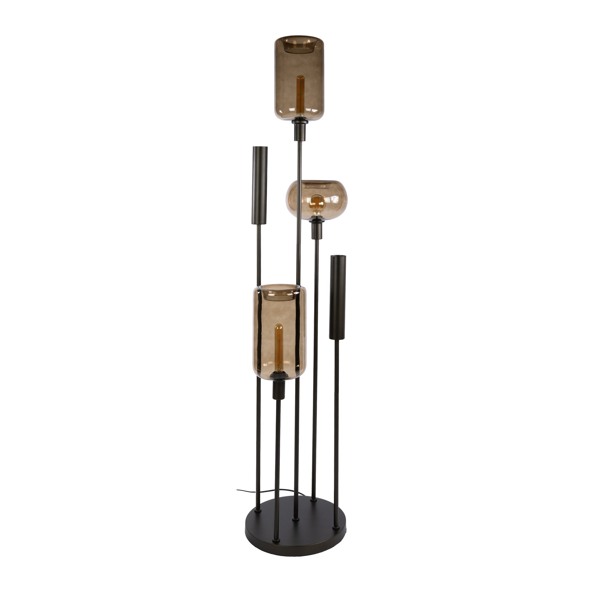 Vloerlamp Serene switch getrapt 2+3-lichts / Sienna bruin