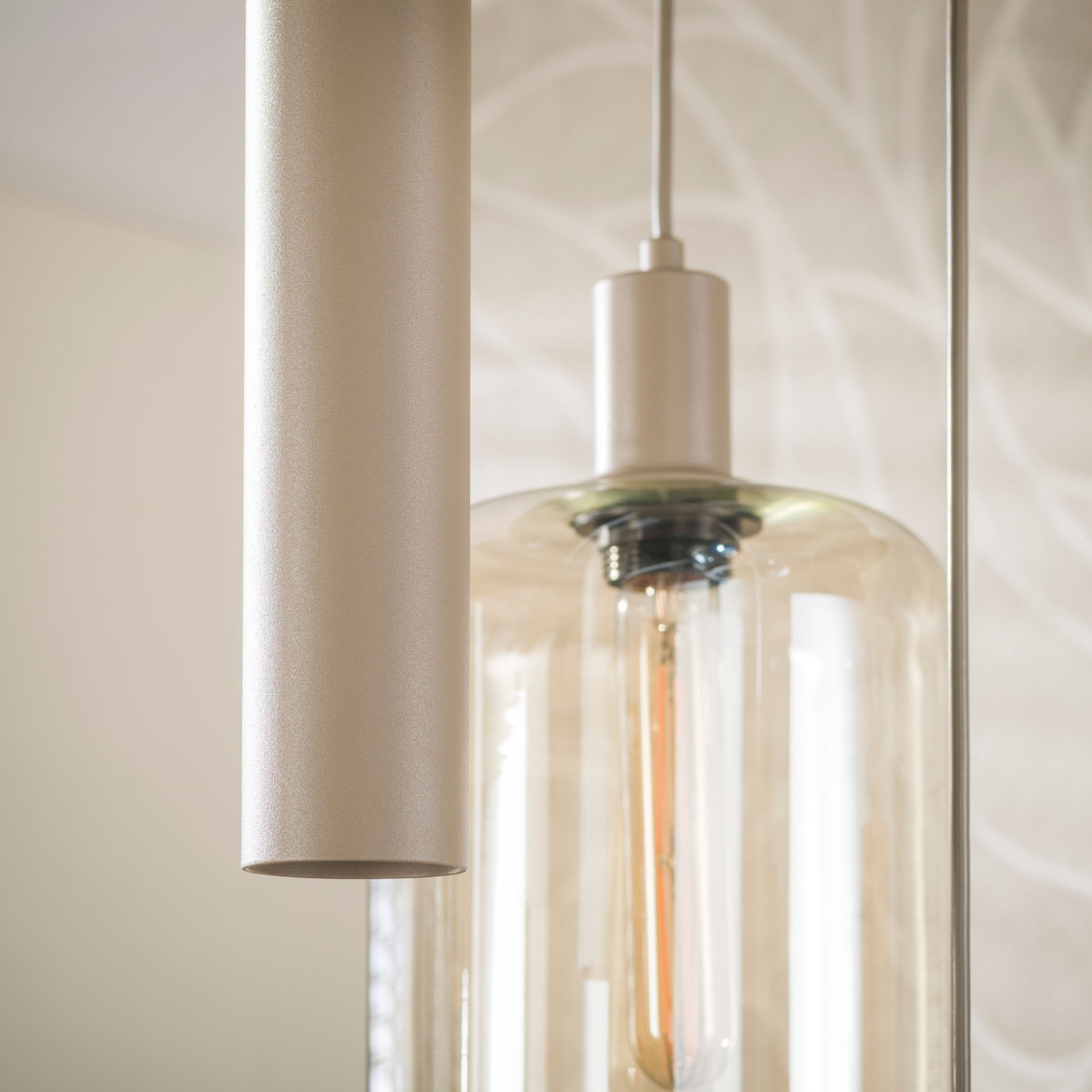 Hanglamp Serene getrapt 5-lichts / Beige